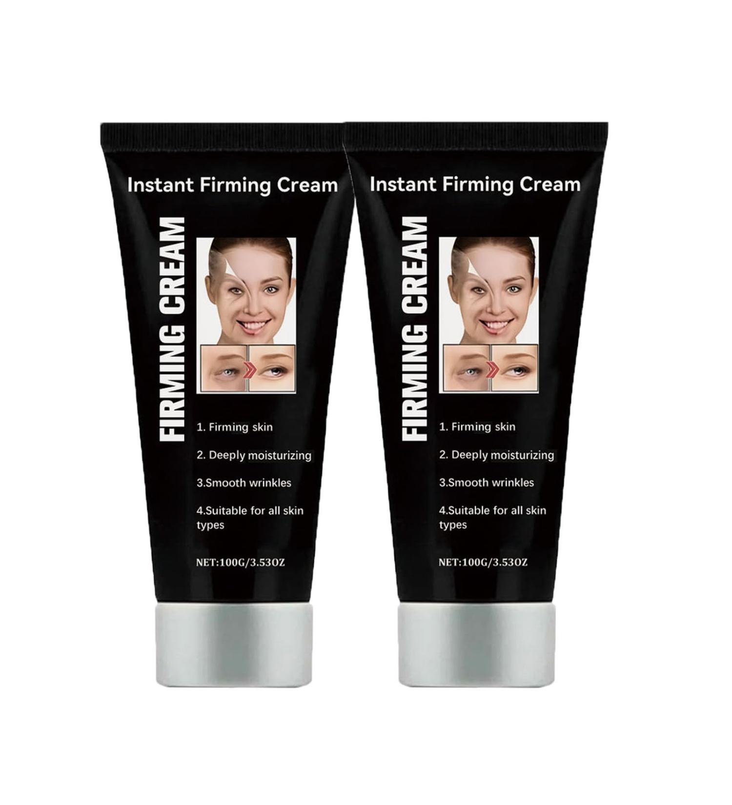 Cr me Raffermissante Instantan e Cr me Tenseur Visage Anti- ge Apaisante Hydratante Estompe Rides et Ridules R pare le Rel chement Cutan Redonne lasticit pour Tous Types de Peaux (2pcs) - Buy Online on GoSupps.com