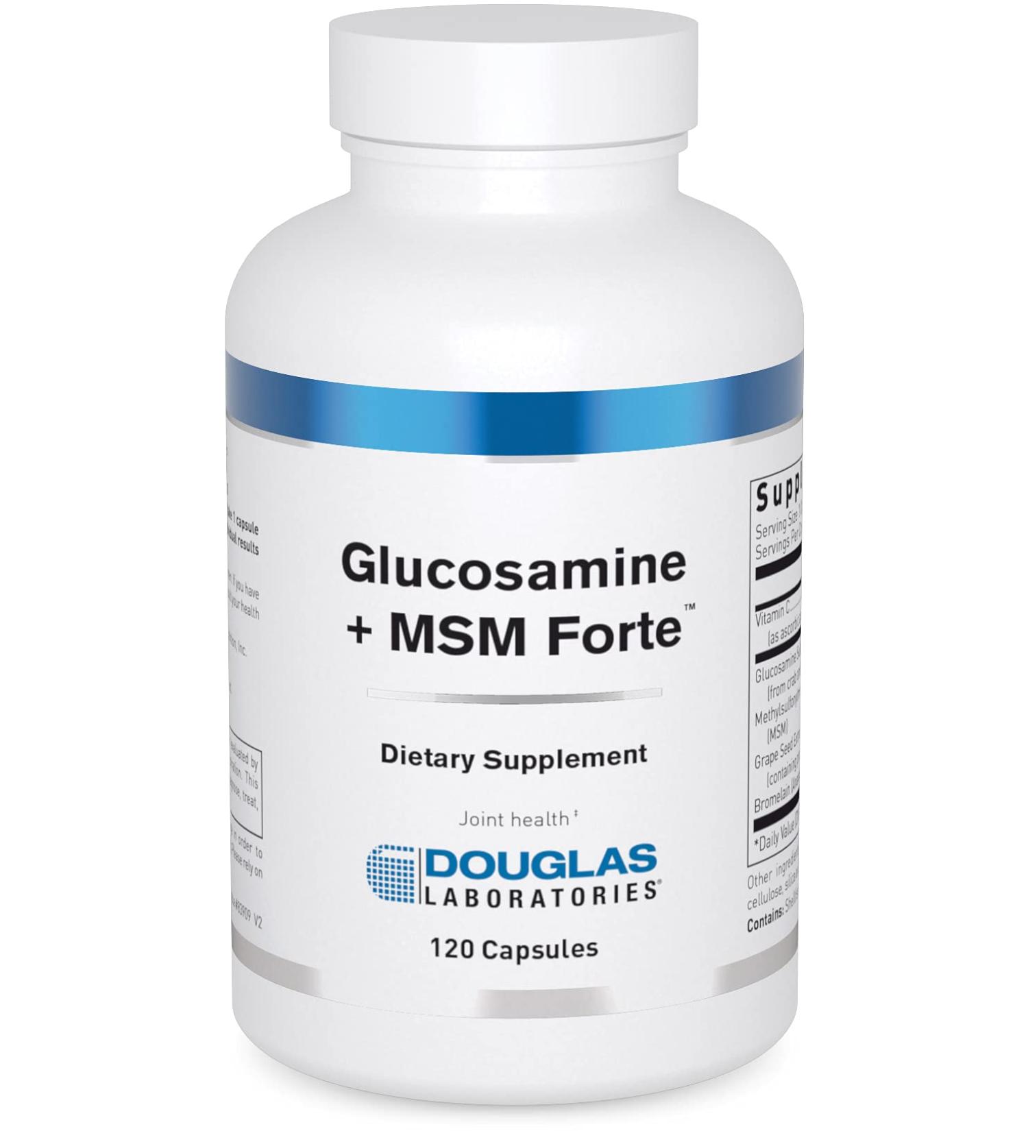 Douglas Laboratories Glucosamine + MSM Forte | Joint Health Support | 120 Capsules - Buy Online on GoSupps.com