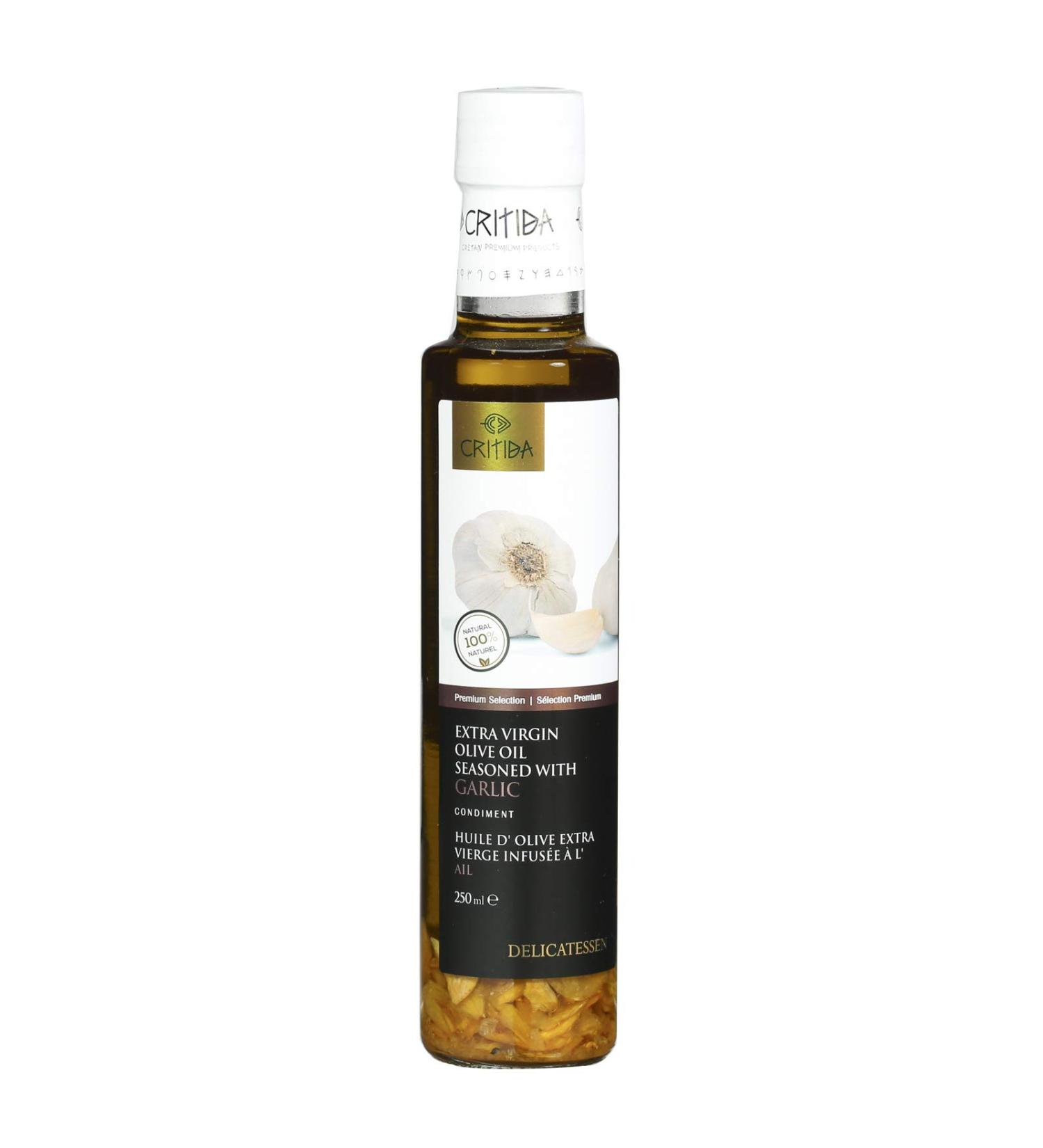 Extra Virgin Olive Oil with Garlic 250ml - Buy Online on GoSupps.com