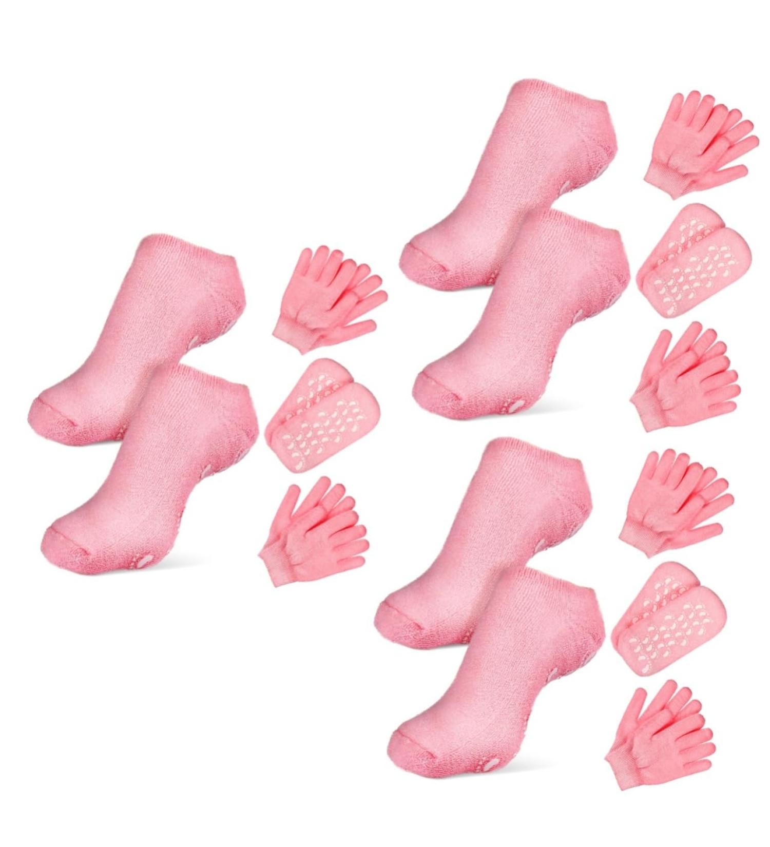 6 Sets Spa Moisture Stockings Sock Shoes Cotton Skin Gloves - Buy Online on GoSupps.com