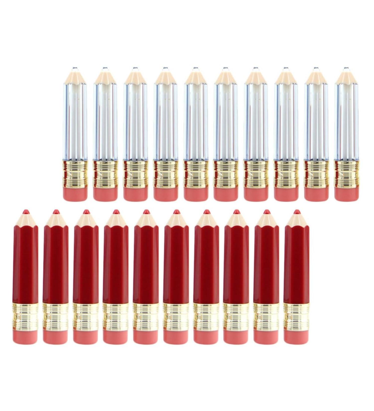 Lot de 20 Tubes Tubes de Gloss L vres L vres Vides en Plastique Transparent et Rouge Mini Format Crayon Rechargeable pour DIY Flacons Rechargeables et Gloss - Buy Online on GoSupps.com