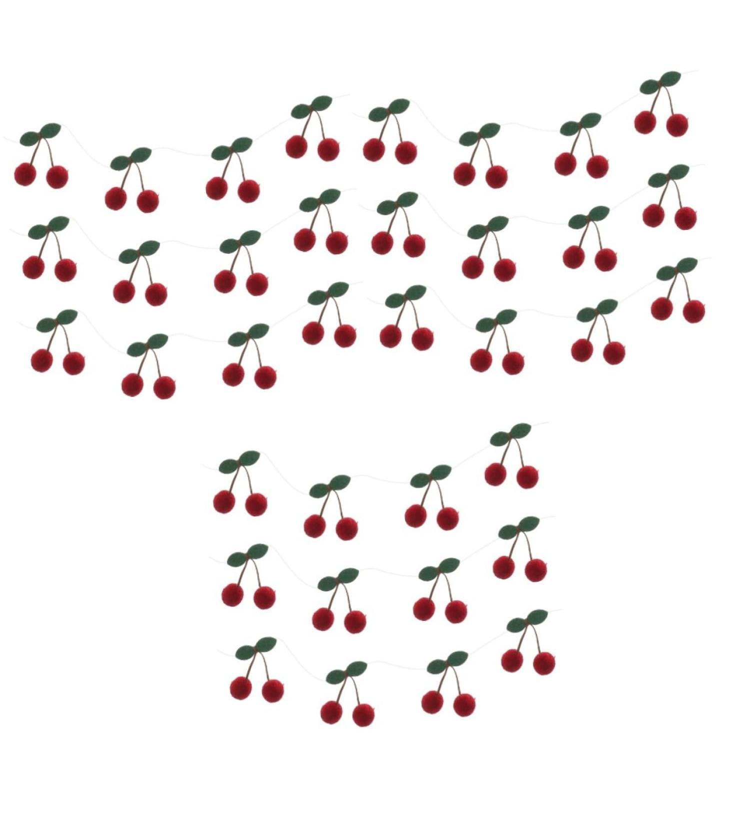 HOMSFOU 3pcs Bayberry Ball String Ornament Banner Garland Christmas Strawberry Room Decor Artificial Fruit Garland Christmas Mantle Fireplace Birthday Party Supplies Cherry Cotton Thread - Buy Online on GoSupps.com