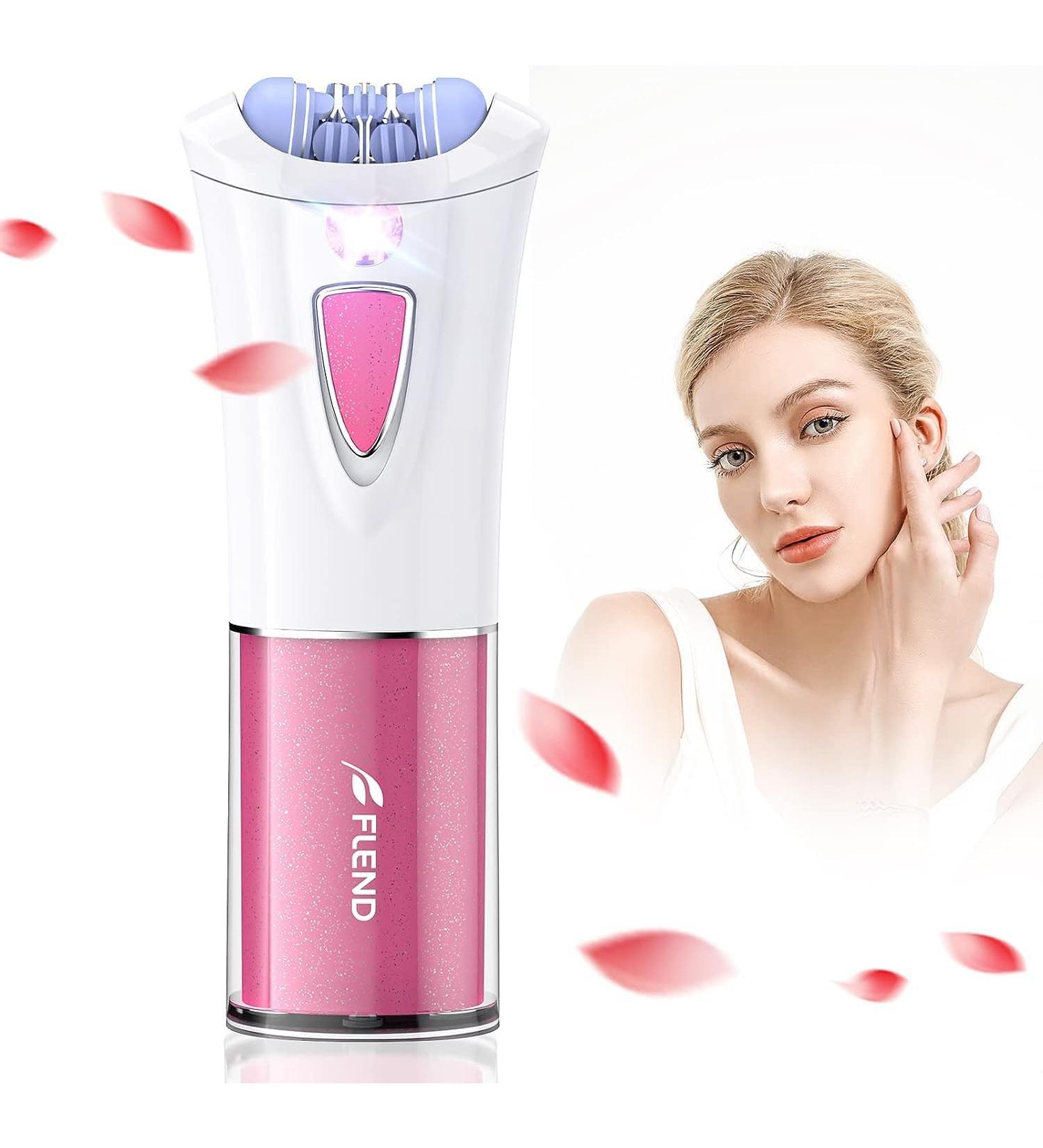 Women's Epilator Wireless Facial Epilator for Face & Body Electric Face Epelator with LED Light Painless Mini Epilator for Intimate Area Face Armpit Leg Bikini Zone Rose - Buy Online on GoSupps.com
