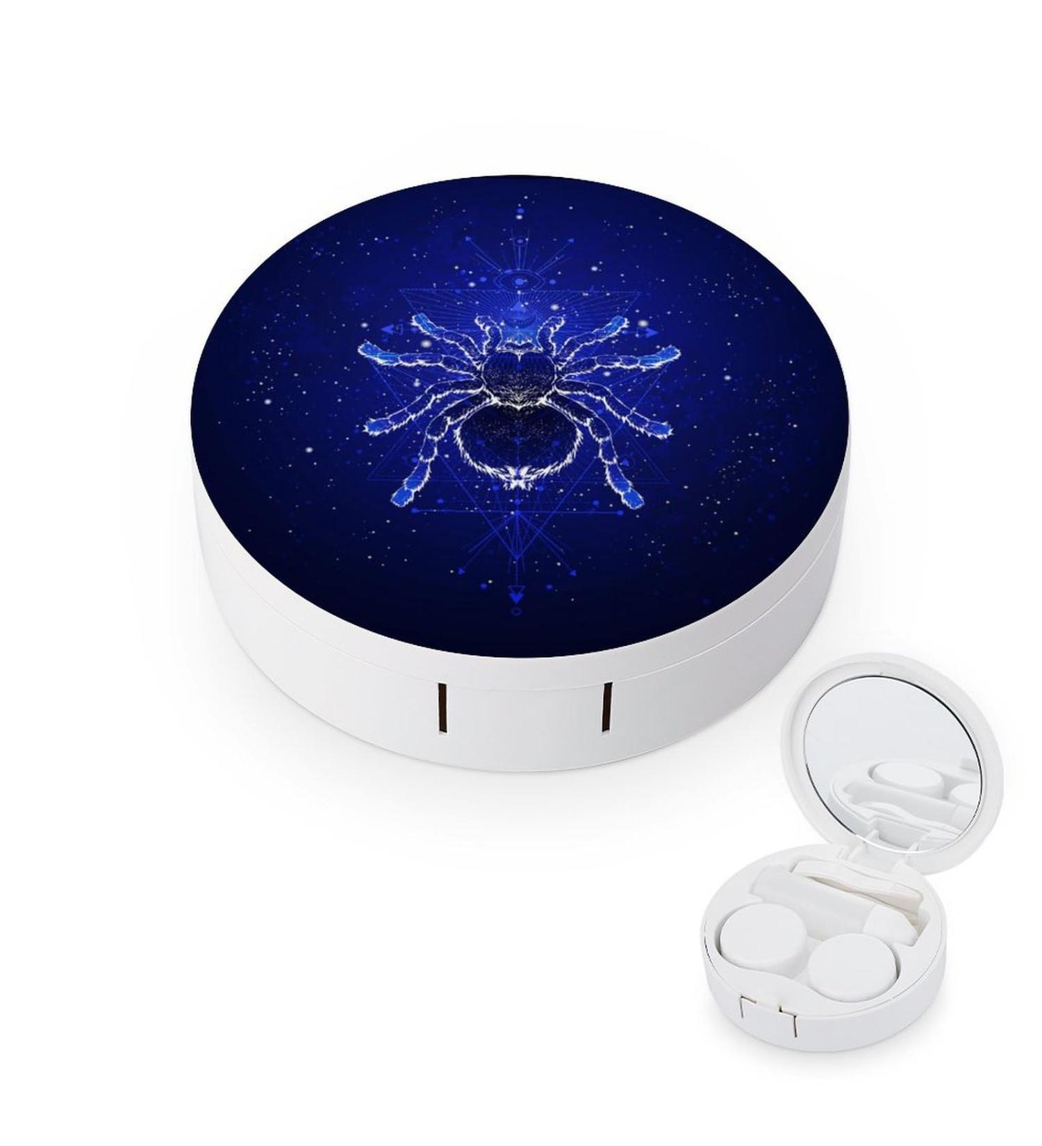 Spider Tarantula & Starry Sky Contact Lens Travel Kit - Portable & Cute with Mirror for Daily Use - Buy Online on GoSupps.com