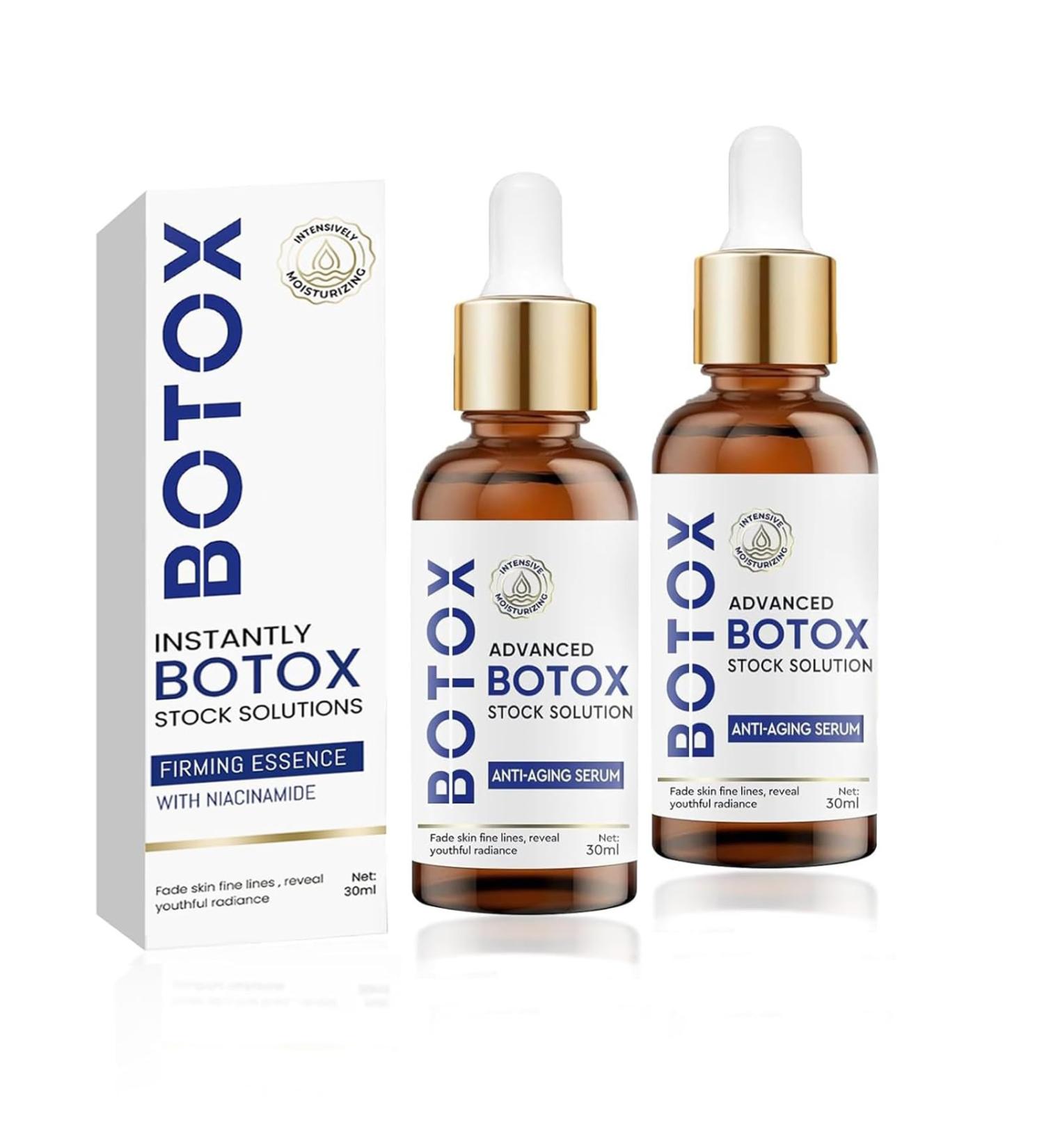 2PC Botox Face Serum | Instant Face Lifting Cream with Vitamin C & E | Women's Facial Essence for Youthful Glow - International Shipping - Buy Online on GoSupps.com