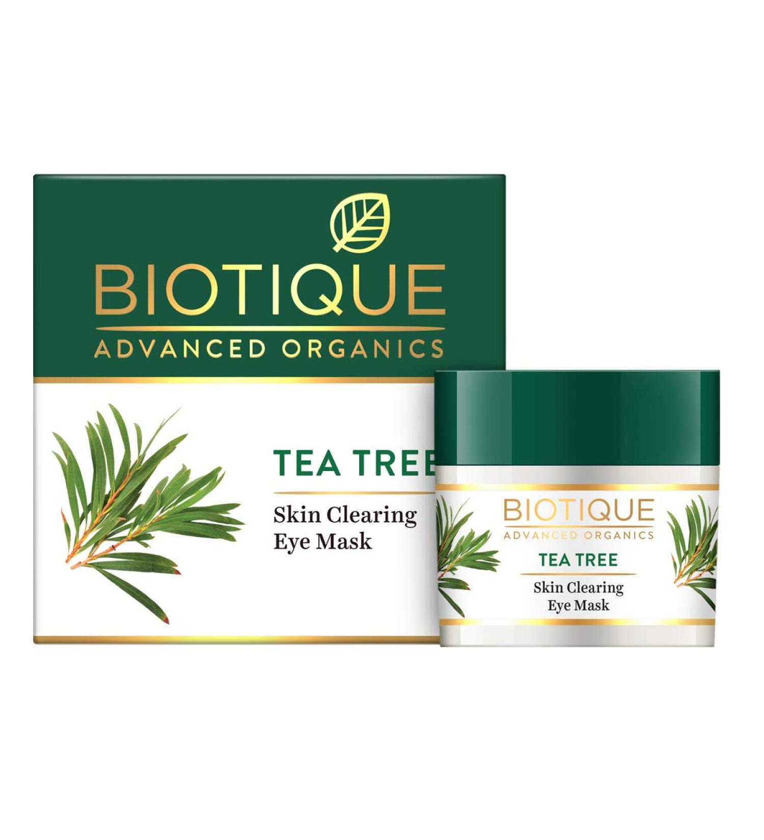 Biotique Tea Tree Skin Clearing Eye Mask 15g - Purifying Herbal Treatment - Buy Online on GoSupps.com