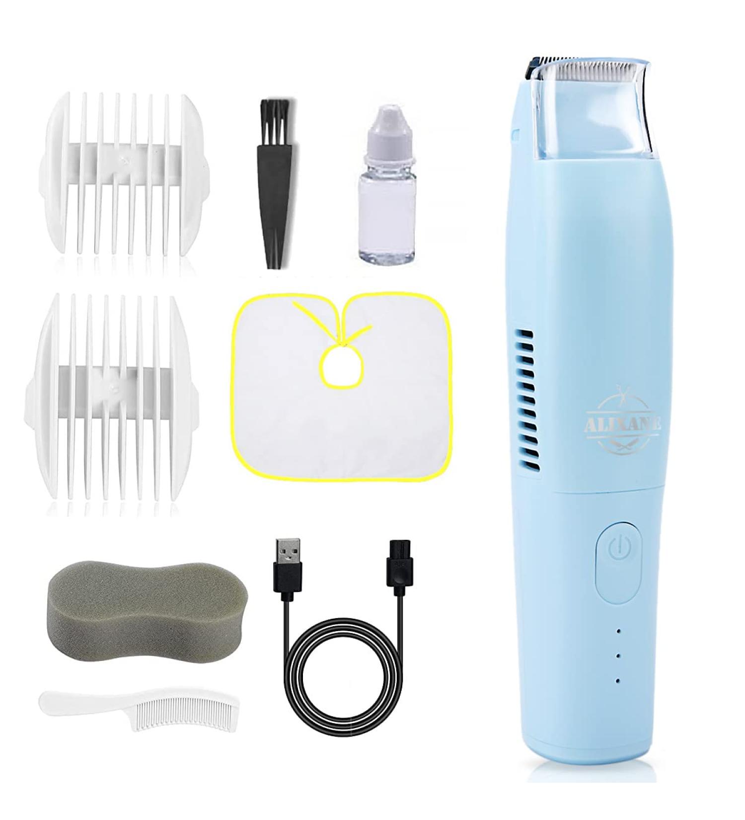Baby Hair Clippers with Vacuum - Rechargeable & Waterproof Trimmer for Infants, Kids & Newborns | Includes 2 Guide Combs & Haircut Cape - Buy Online on GoSupps.com