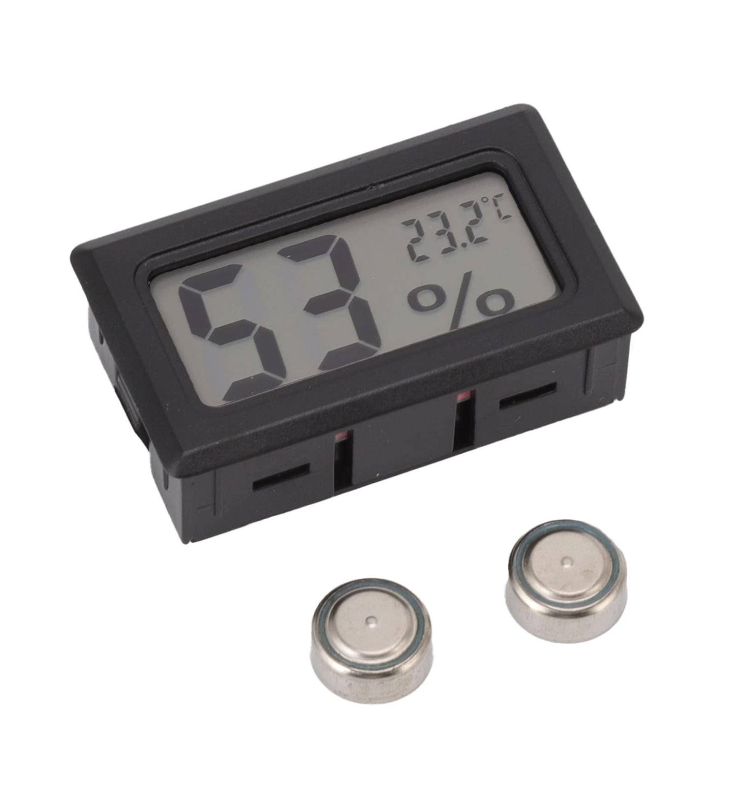 Buy Black LCD HD Digital Thermometer Hygrometer - Accurate Indoor Temperature & Humidity Meter - Buy Online on GoSupps.com