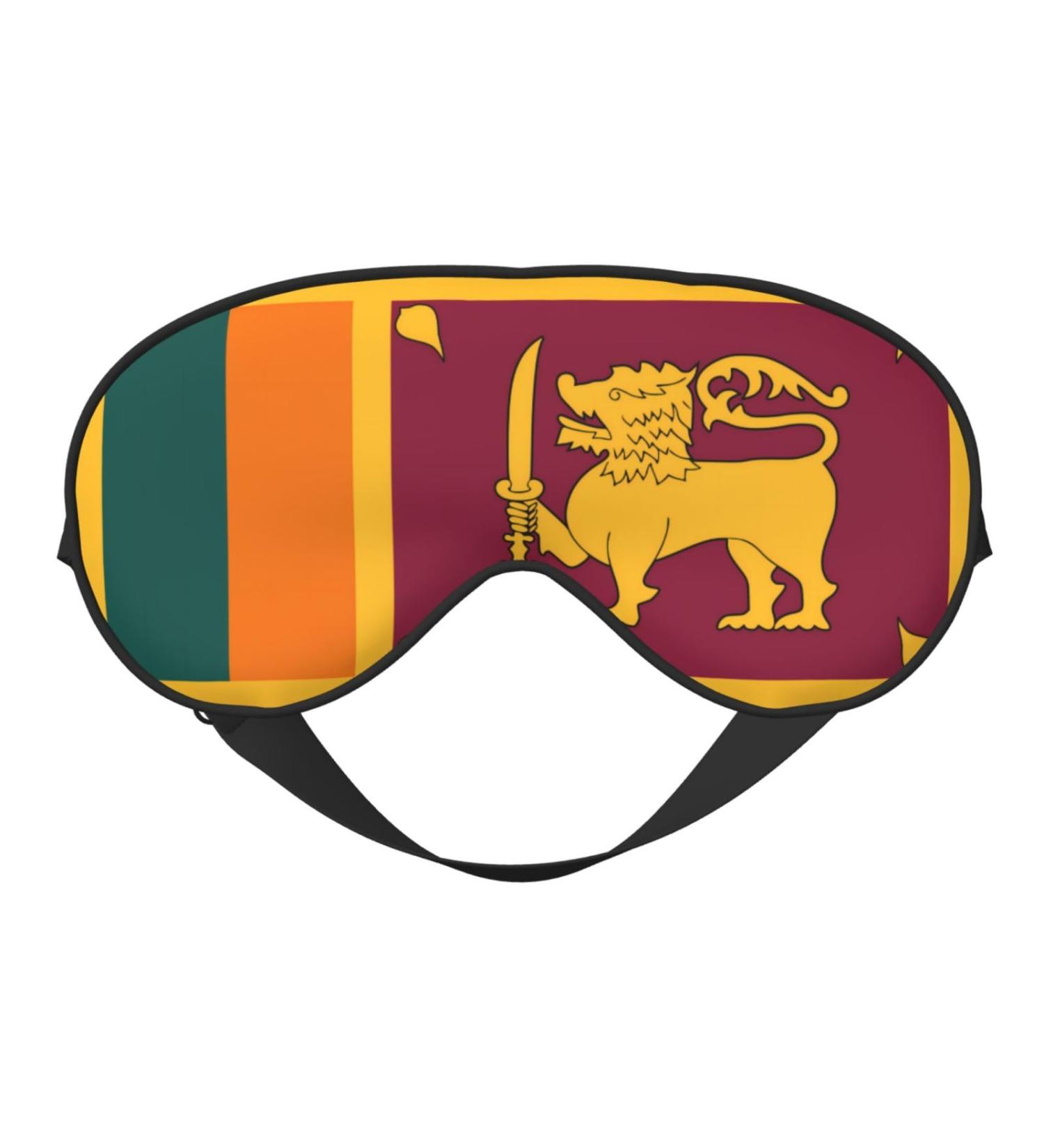 Sri Lanka Flag Soft Eye Mask - Comfortable Light Blocking Sleep Mask for Side Sleepers - Relaxing Pressure-Free Eyemask - Buy Online on GoSupps.com