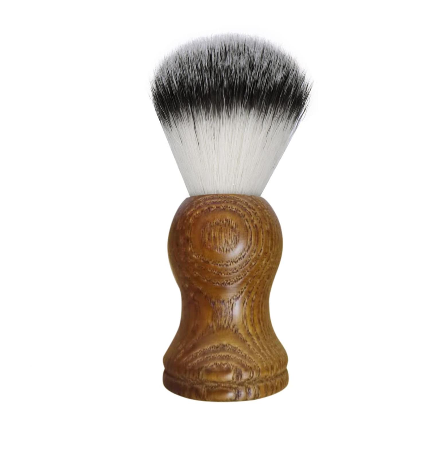 Hair Grip Shave Wood Pure Barber Brush Shaving Brush Back Shaver Men Holder (Black One Size) One Size Black