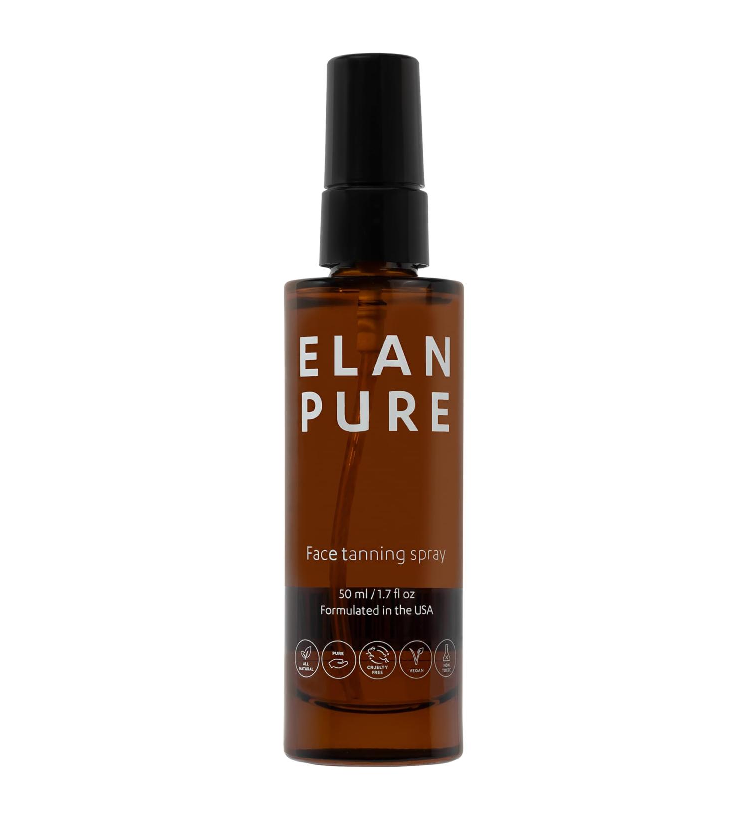 Elan Pure Face Tanning Mist Organic Ingredients Sunless Self Tanner Bronzing Hydrating Streak-Free Long Lasting Glow - Buy Online on GoSupps.com