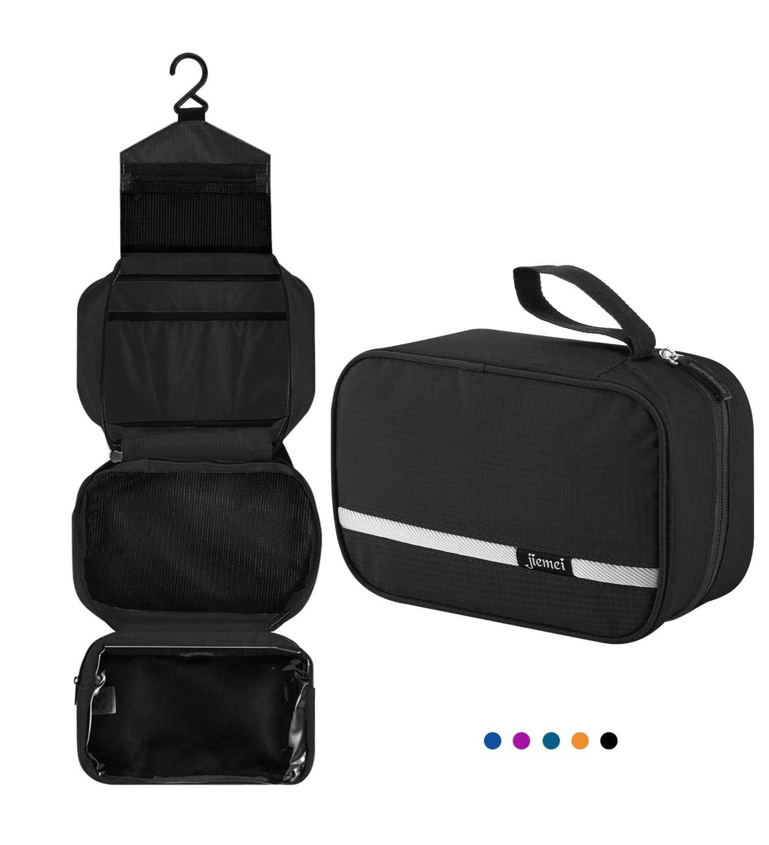 homchen Hanging Travel Toiletry Bag Waterproof Folding Portable Cosmetic Bag Wash Bag for Men and Women (M Black02) M Black02 - Buy Online on GoSupps.com