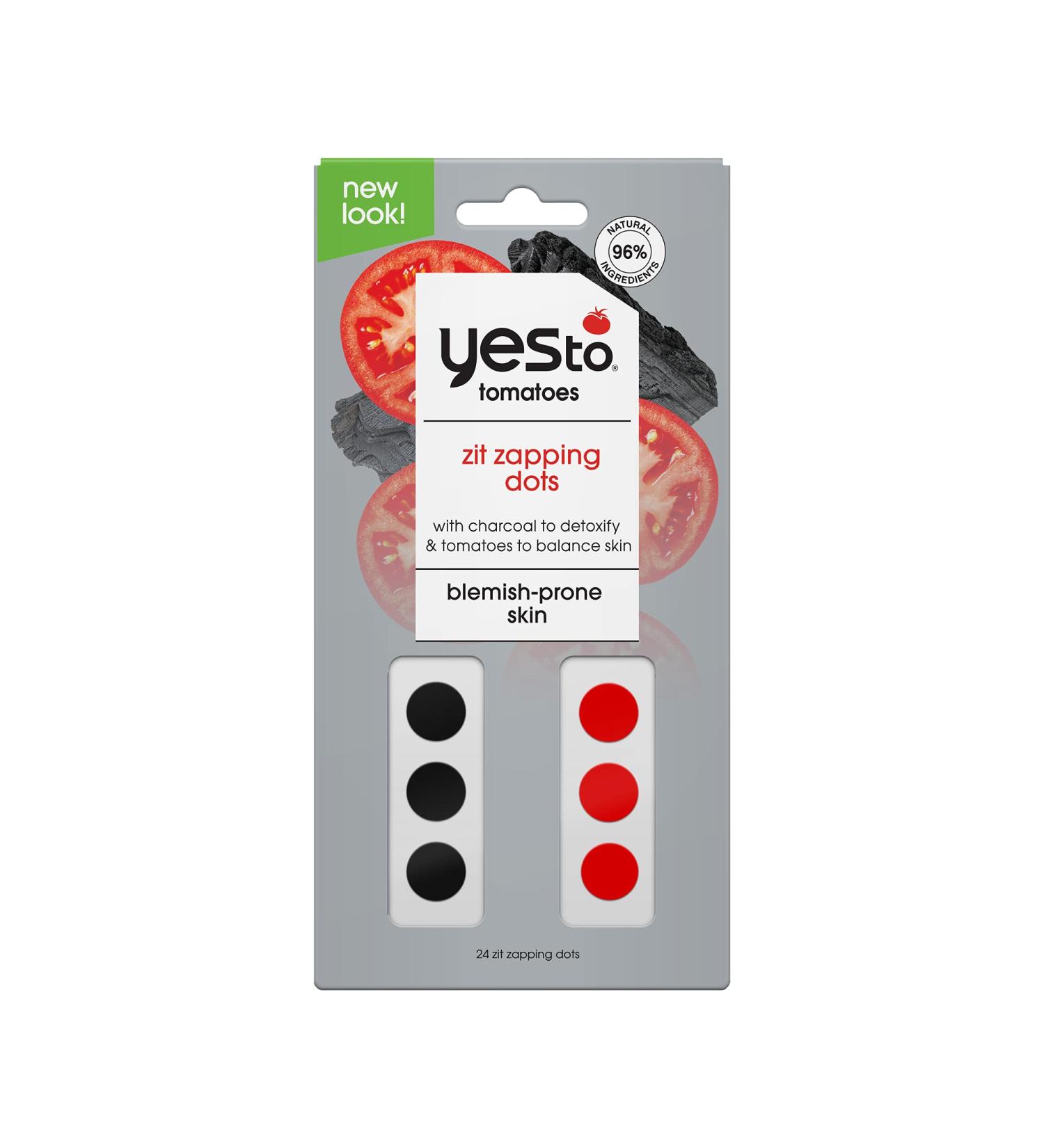 Yes To Tomatoes Charcoal Zit Zapping Dots - 24 Count for Breakout-Prone Skin - Buy Online on GoSupps.com