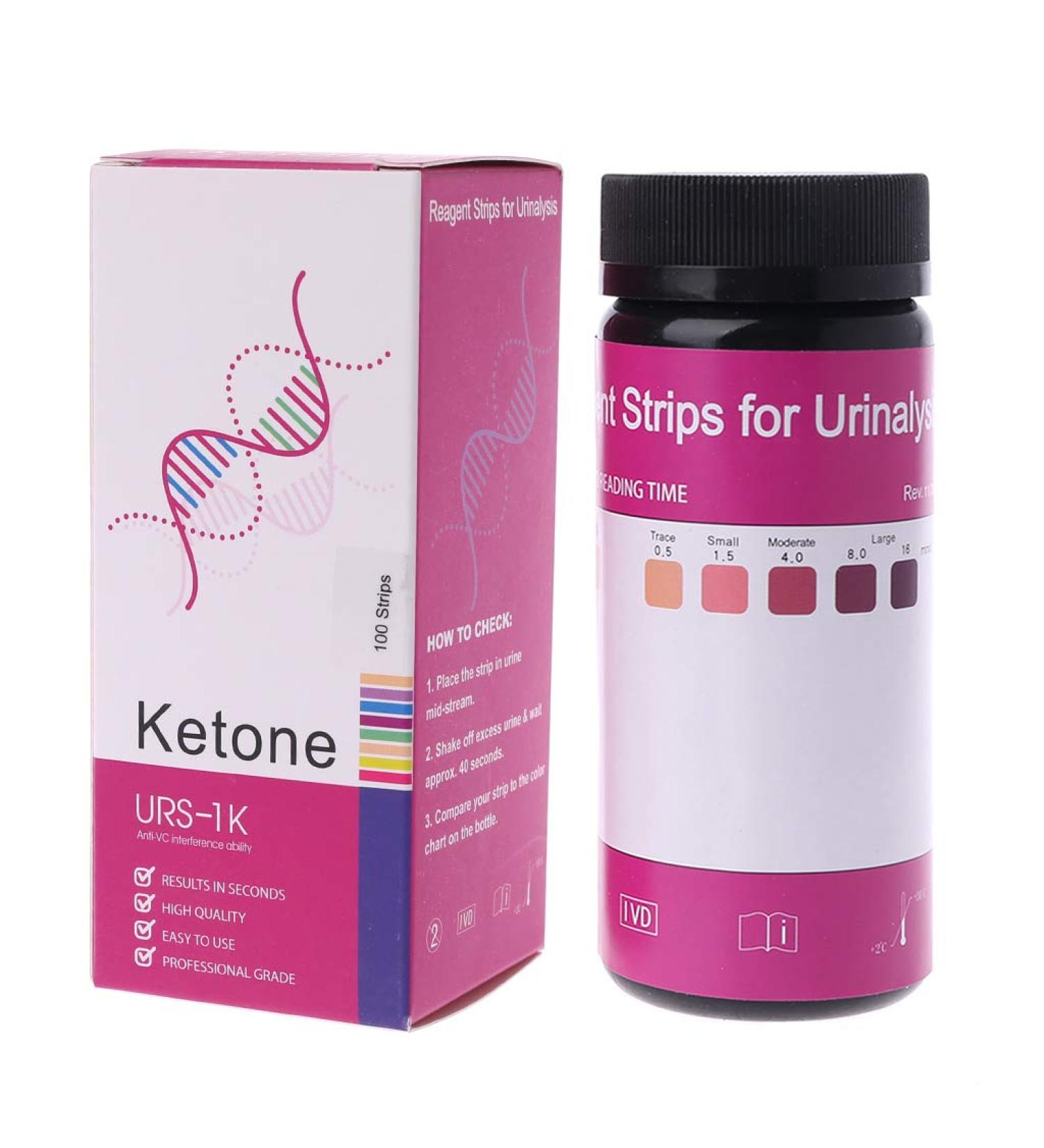 Nngubiu 100 Stripes Set - Ketone Test Strips for Urine Analysis | Anti-VC Test for Atkins Diet & Weight Loss | Accurate Ketosis Monitoring - Buy Online on GoSupps.com