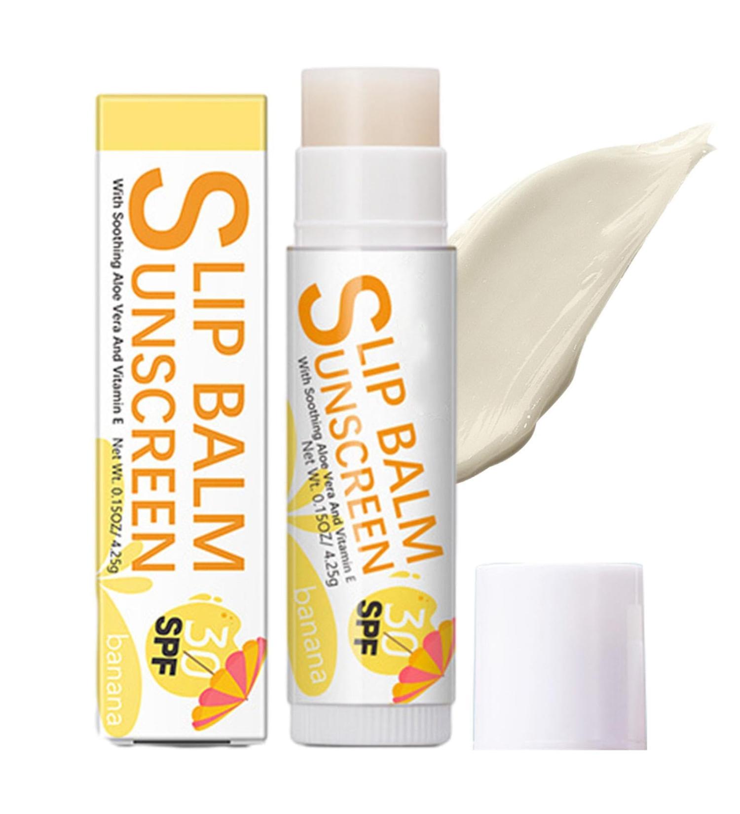 Lip Balm with Sunscreen | Bum Sun Lip Balm SPF30 Travel Size Sunscreen for Lips Soothes and Moisturizes Lips Sun Protection for Lips Wenmin - Buy Online on GoSupps.com
