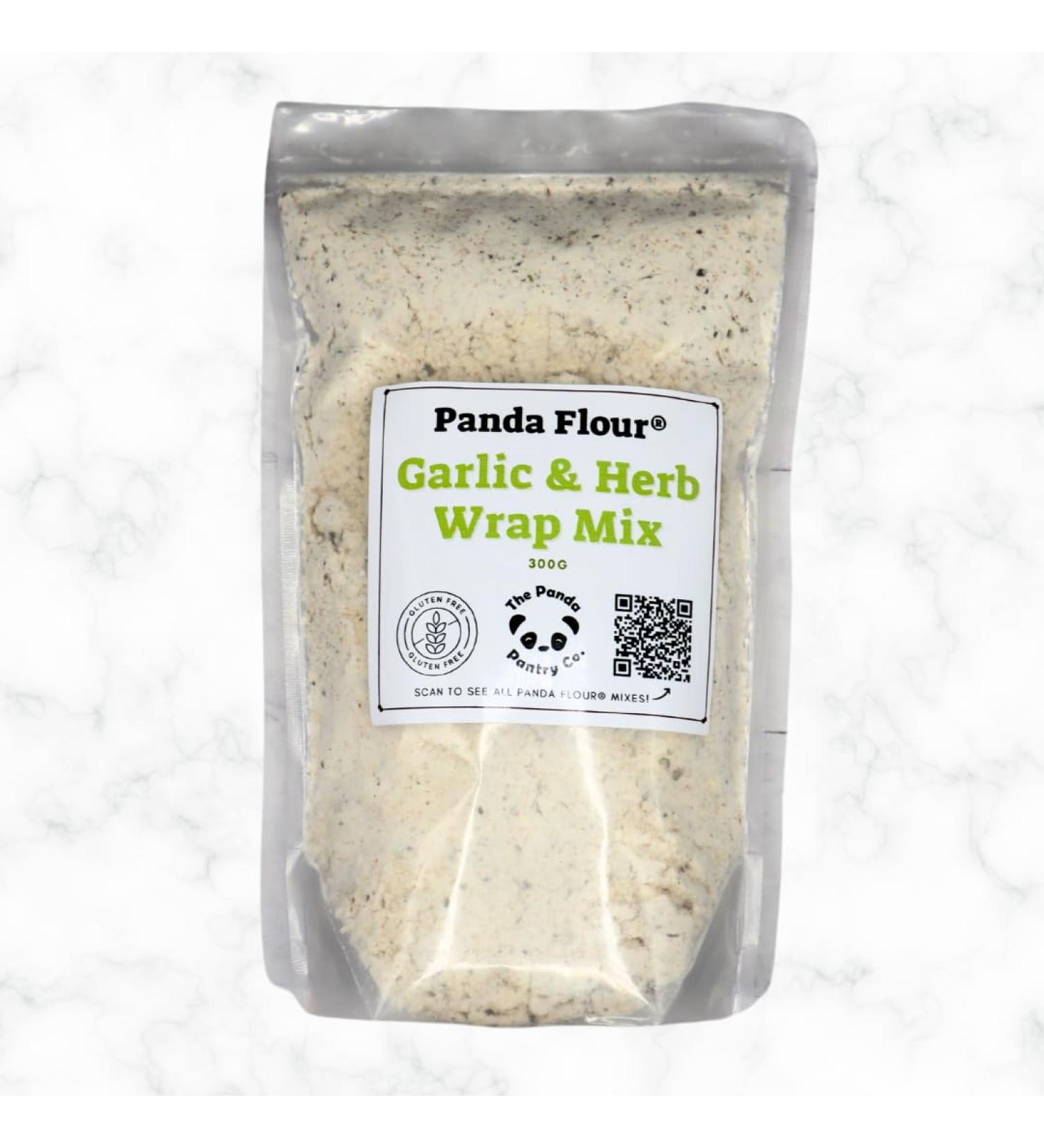 Panda Flour Garlic and Herb Wrap Mix - Clean Keto Gluten Free bread - Buy Online on GoSupps.com