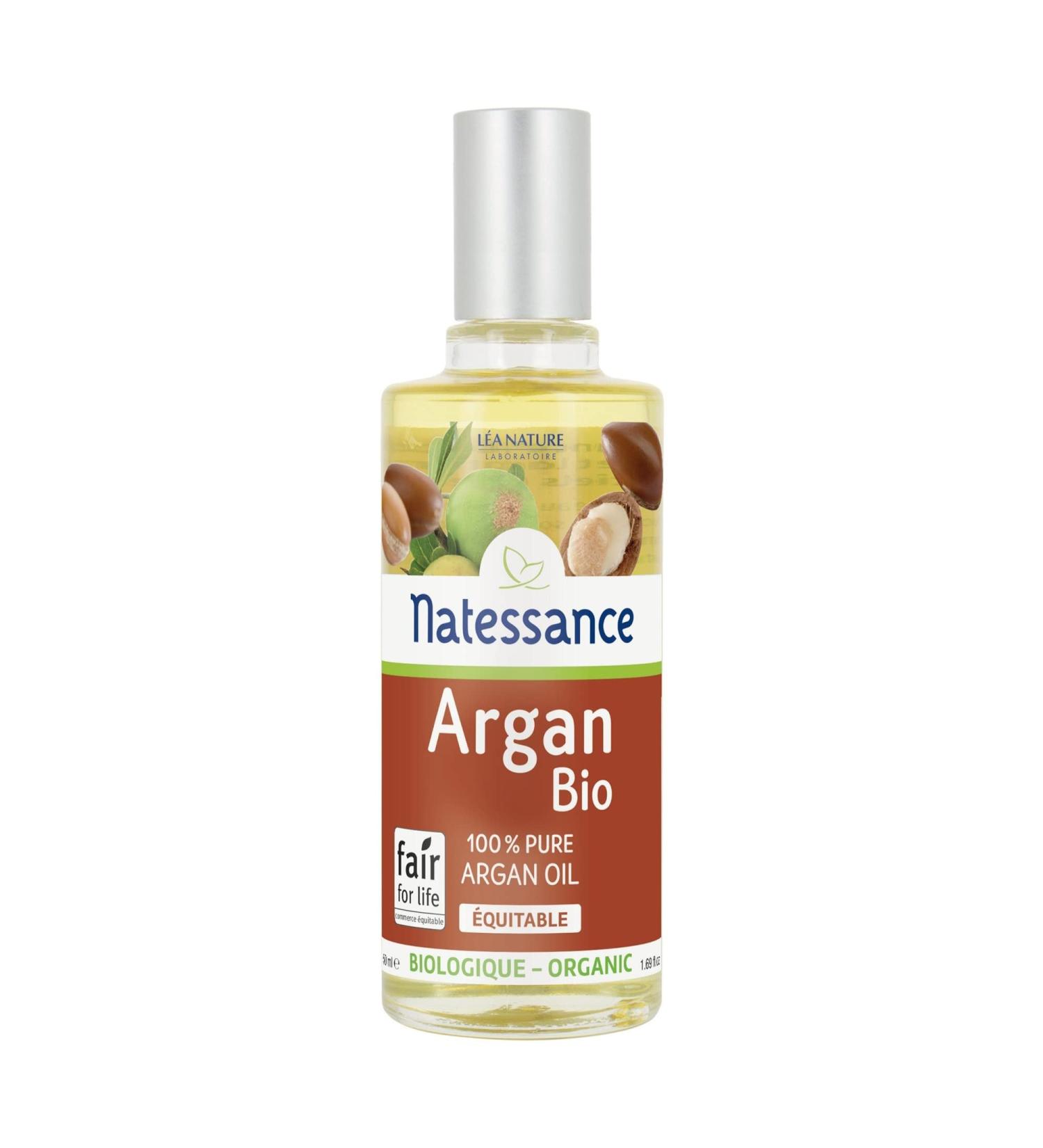 Natessance - Fair Trade Organic Argan Oil - 100% Pure - Certified Organic - 50ml Bottle