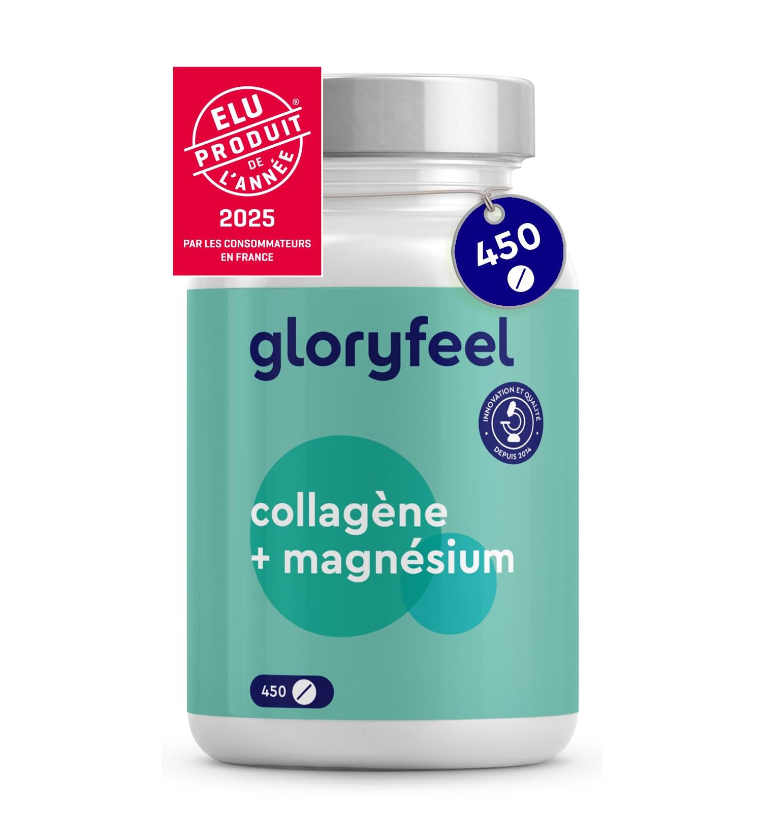 Marine Collagen and Magnesium (450 Tablets) 3600 mg Pure Collagen Hydrolysate with Magnesium Oxide Supports Bones and Muscles and Fights Fatigue* Food Supplement - Buy Online on GoSupps.com