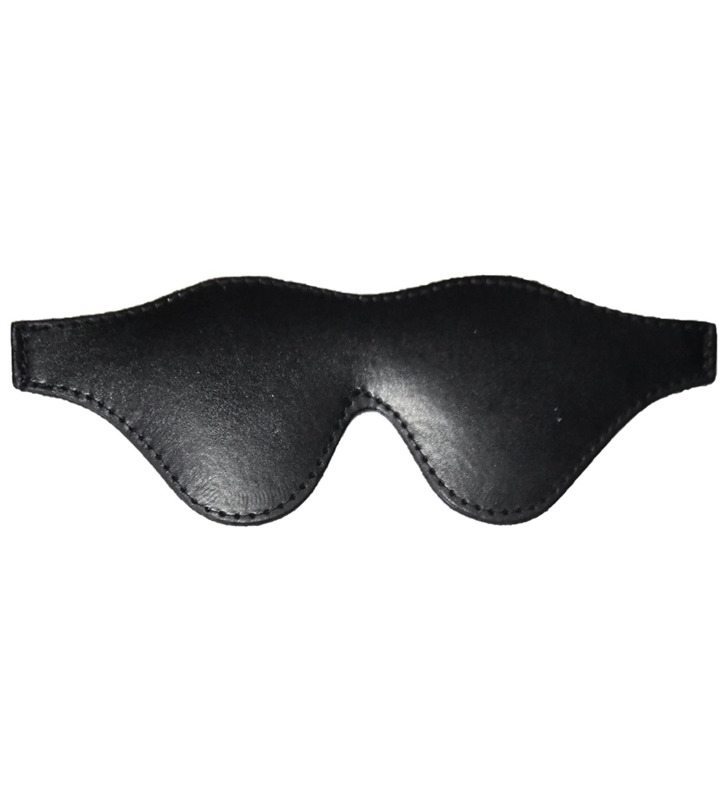 Genuine Cowhide Leather Handmade Spectacle Shaped Mask - Adjustable Strap for All Snooze Positions - Men and Women - Black - Buy Online on GoSupps.com