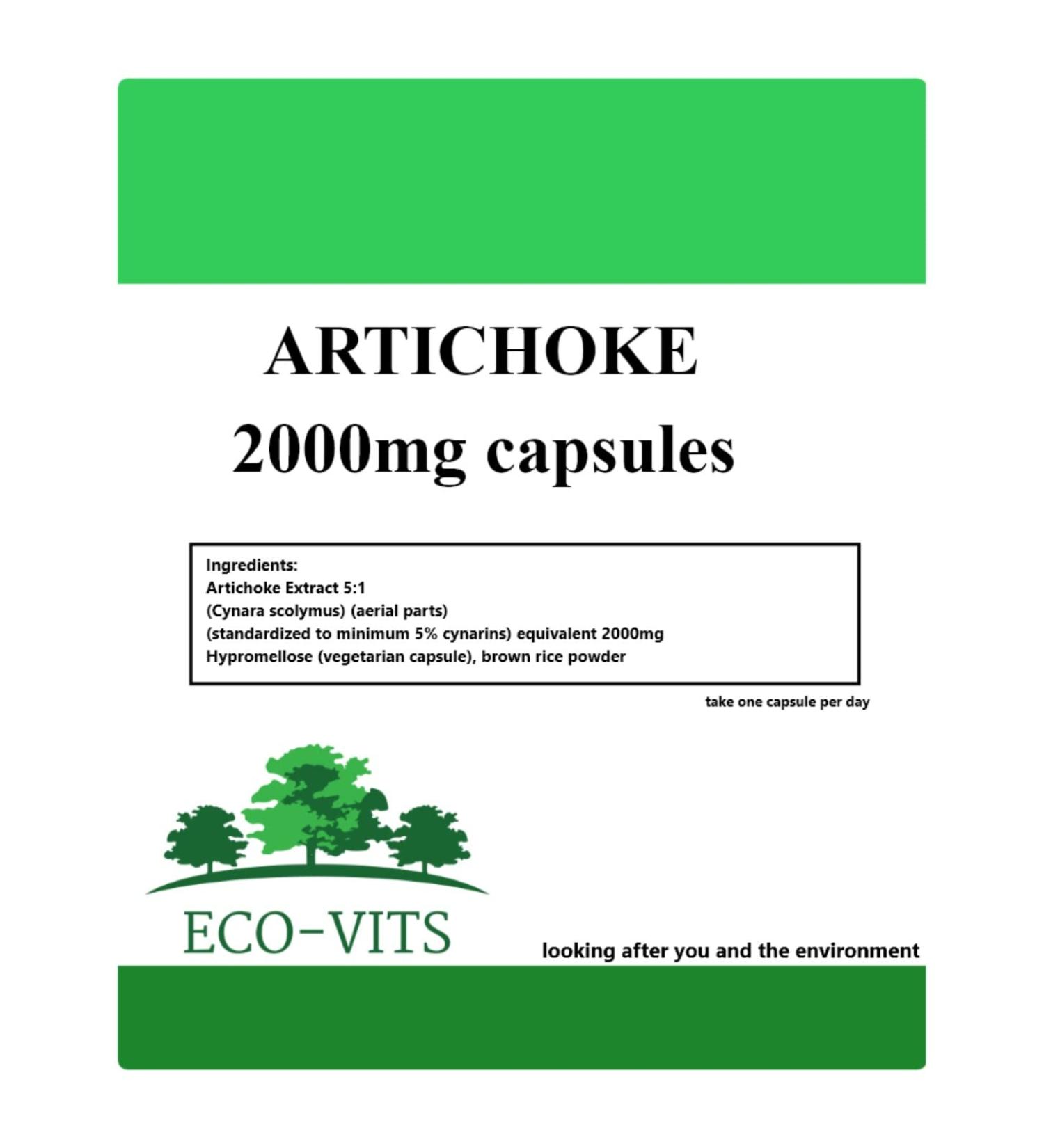 HIGH Strength Artichoke 2000mg 240 Capsules Stomach Liver and Gallbladder - Buy Online on GoSupps.com