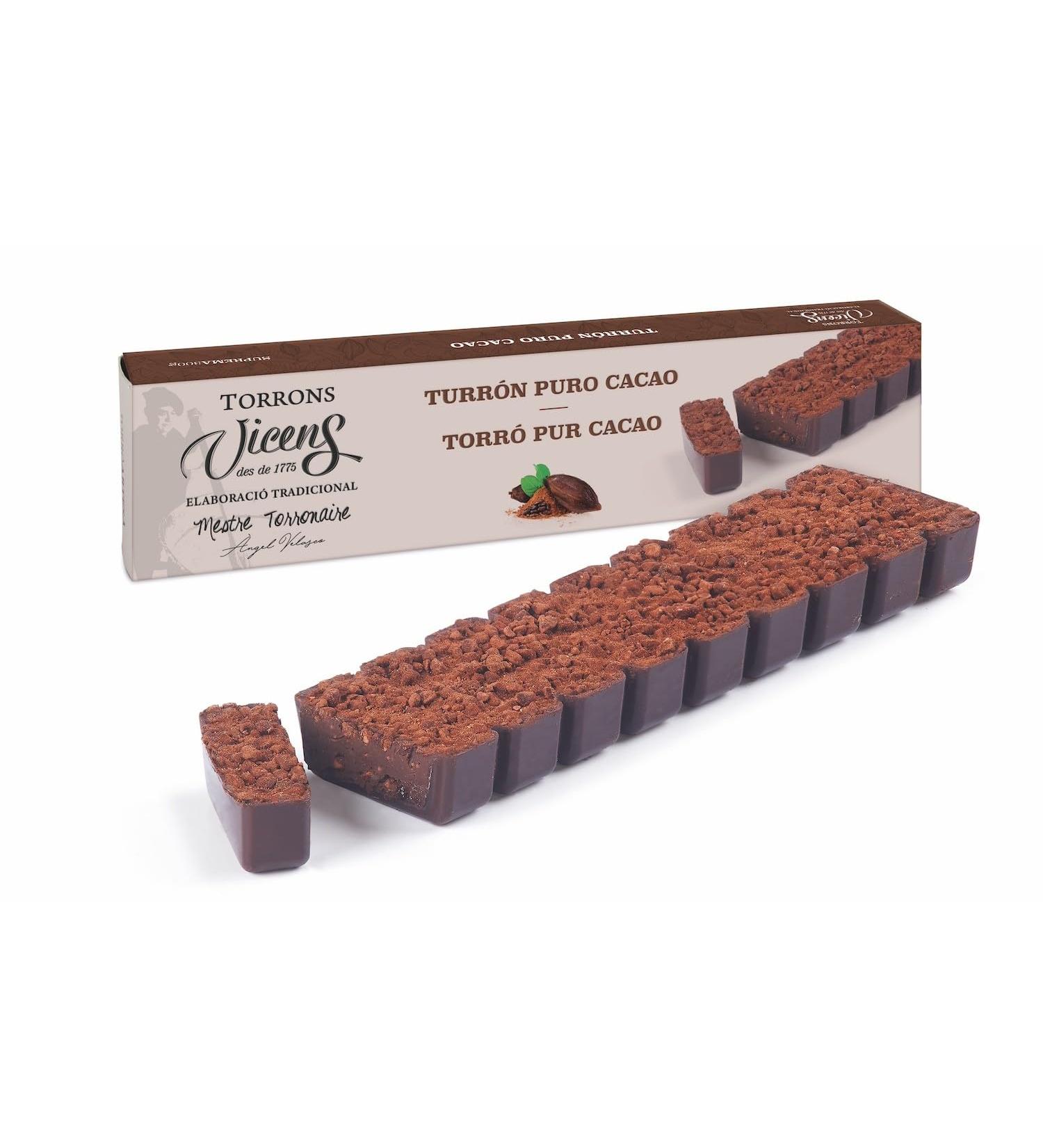Nougats Vicens Nougat of pure cocoa 300 g in a case