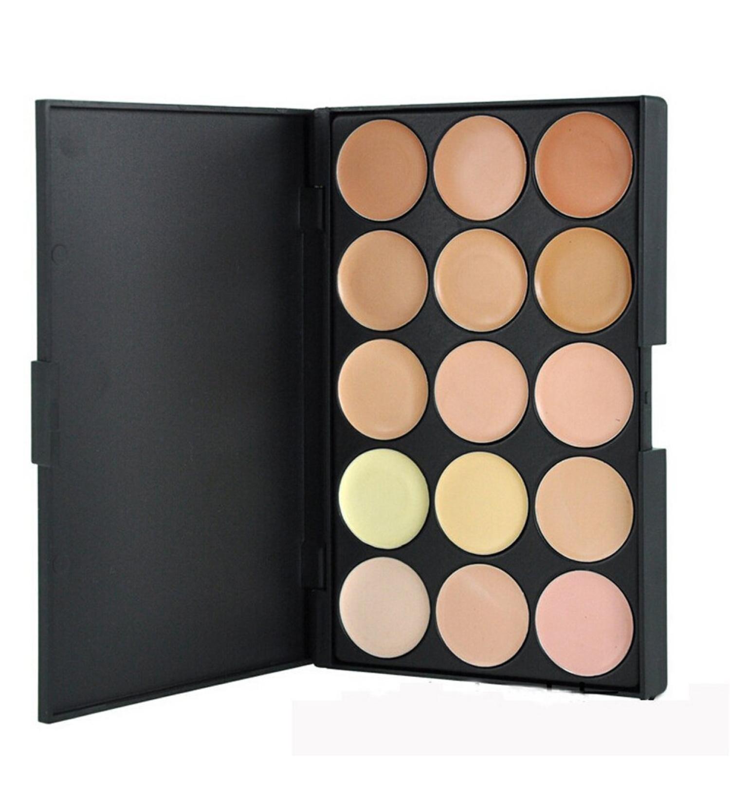 Pure Vie Hydrating Cream Concealer Palette - 15 Colors for Full Coverage & Dark Circle Correction - Buy Online on GoSupps.com