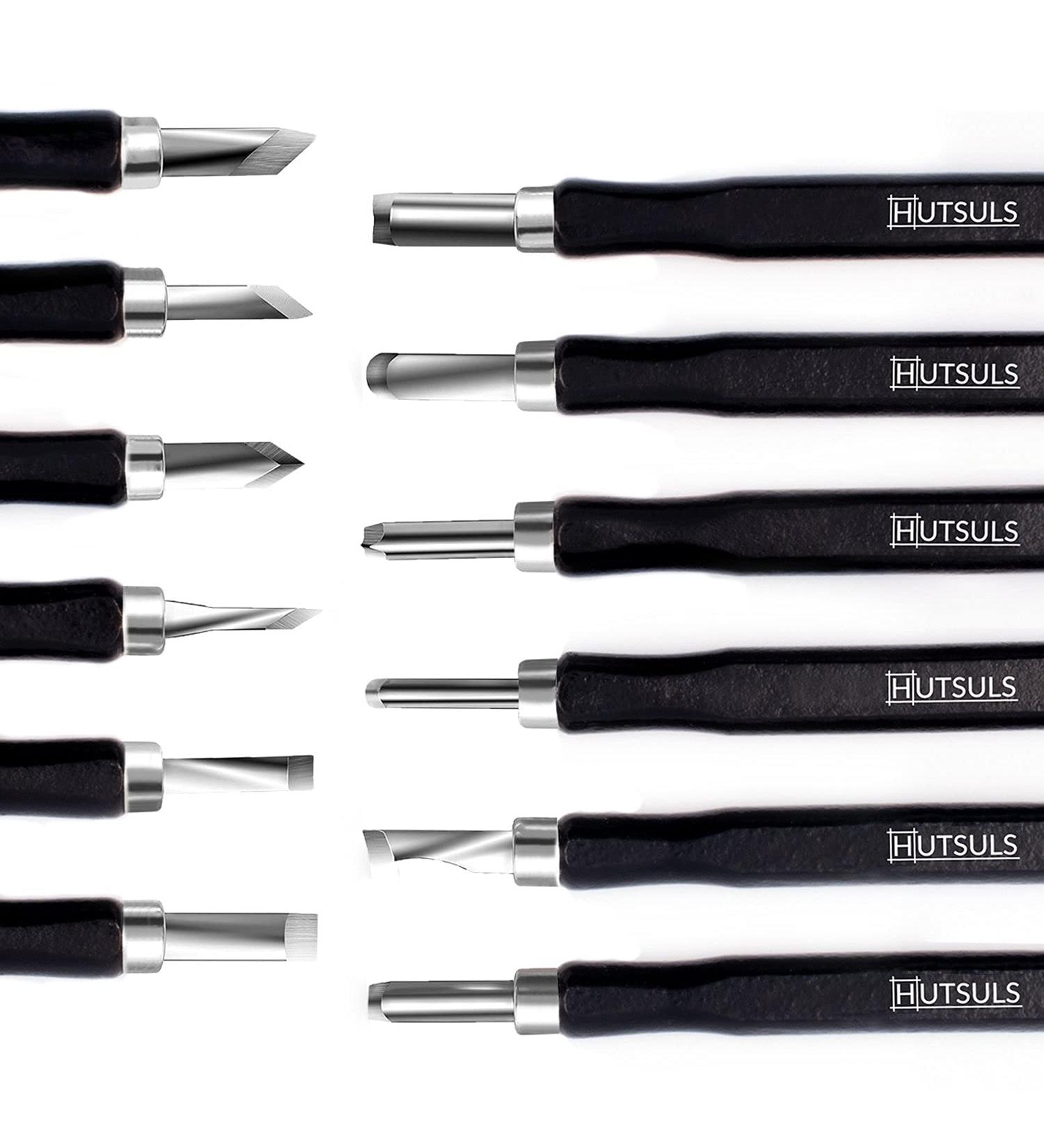 Hutsuls Wood Carving Tools Set - Easy to Use 12 pcs Mini Wood Chisel Beginner Wood Carving Kit for Adults & Kids Carving Kit Gift - Buy Online on GoSupps.com