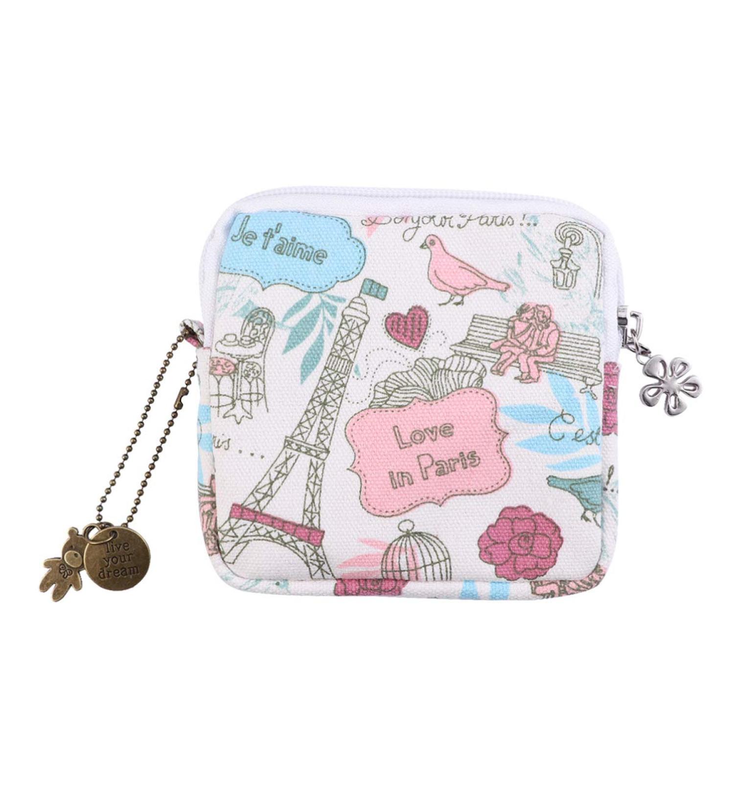 Menstrual Pouch Pad Holder - Zipper Storage Bag for Period Napkins & Tampons - Buy Online on GoSupps.com