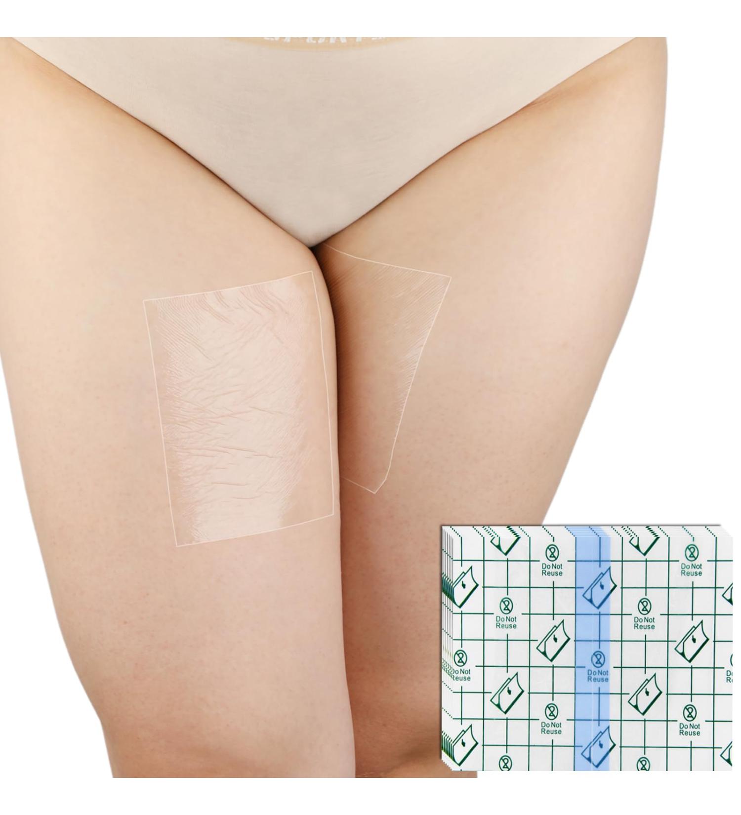 Thigh Lift Tape - Transparent Adhesive Bandage for Sagging Skin & Cellulite | Ultra-Thin Waterproof Disposable | Pack of 50 - 6x6 Inch - Buy Online on GoSupps.com