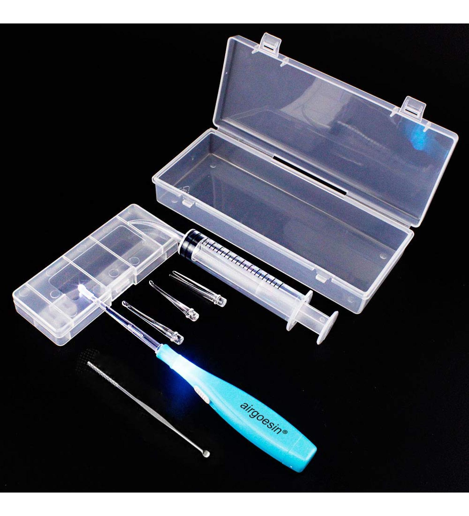 Airgoesin Upgraded Tonsil Stone Remover Tool or Earwax Removal Blue 4 Tips Tonsillolith Pick Case + 1 Irrigator Fresh Breath Oral Rinse Tool Set With Sprayer 2 - Buy Online on GoSupps.com