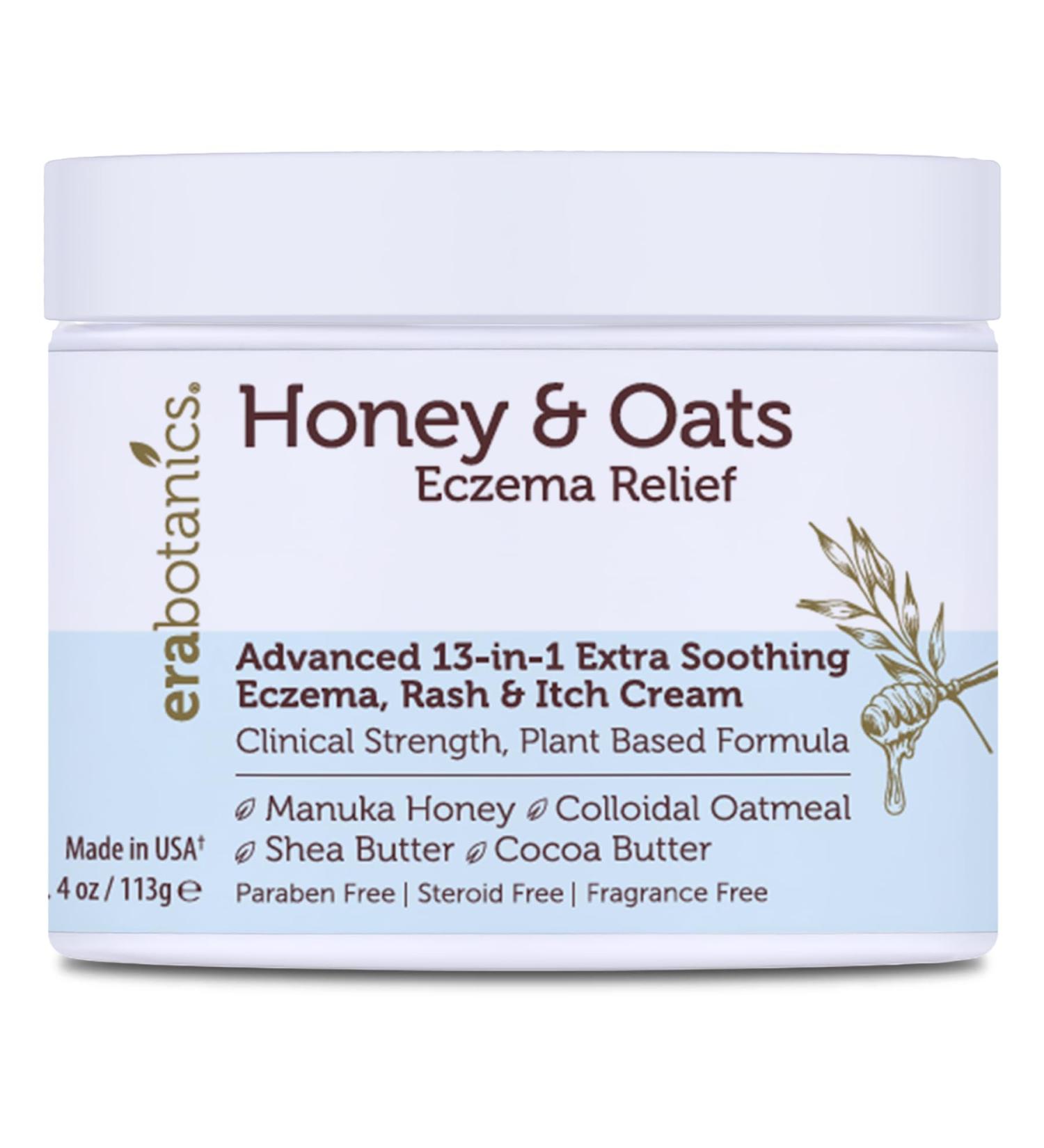 Eczema Cream with Manuka Honey & Colloidal Oatmeal Extra Strength Anti Itch Cream for Dry Sensitive Skin Dermatitis & Itchy Skin Relief Moisturizer for Adults & Kids Steroid Free Face & Body Use - Buy Online on GoSupps.com