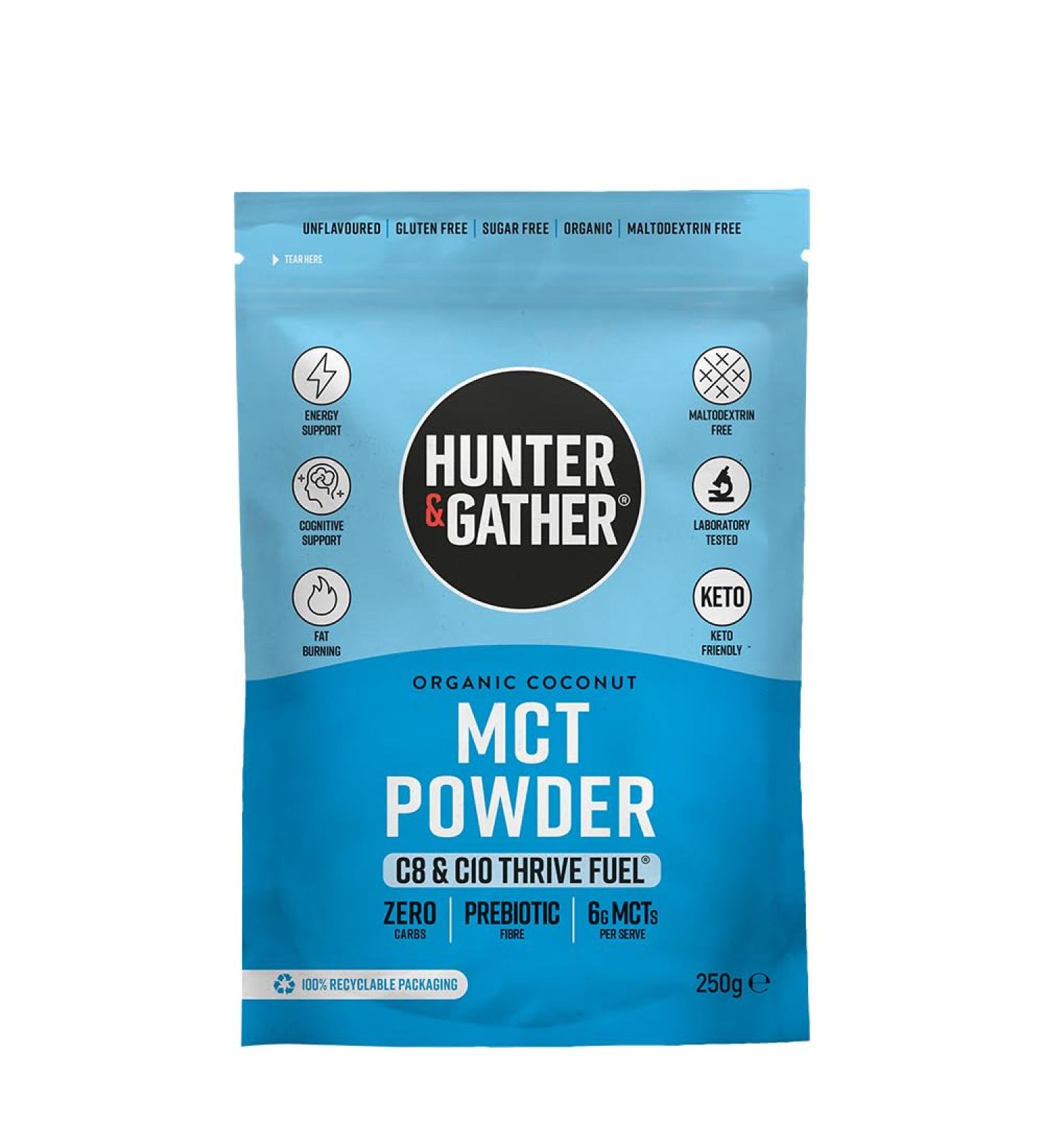 Organic MCT Powder C8 & C10 (250g) | Keto Friendly | Flavourless | Bulletproof & Fatty Coffee | Seed & Vegetable Oil Free - Buy Online on GoSupps.com