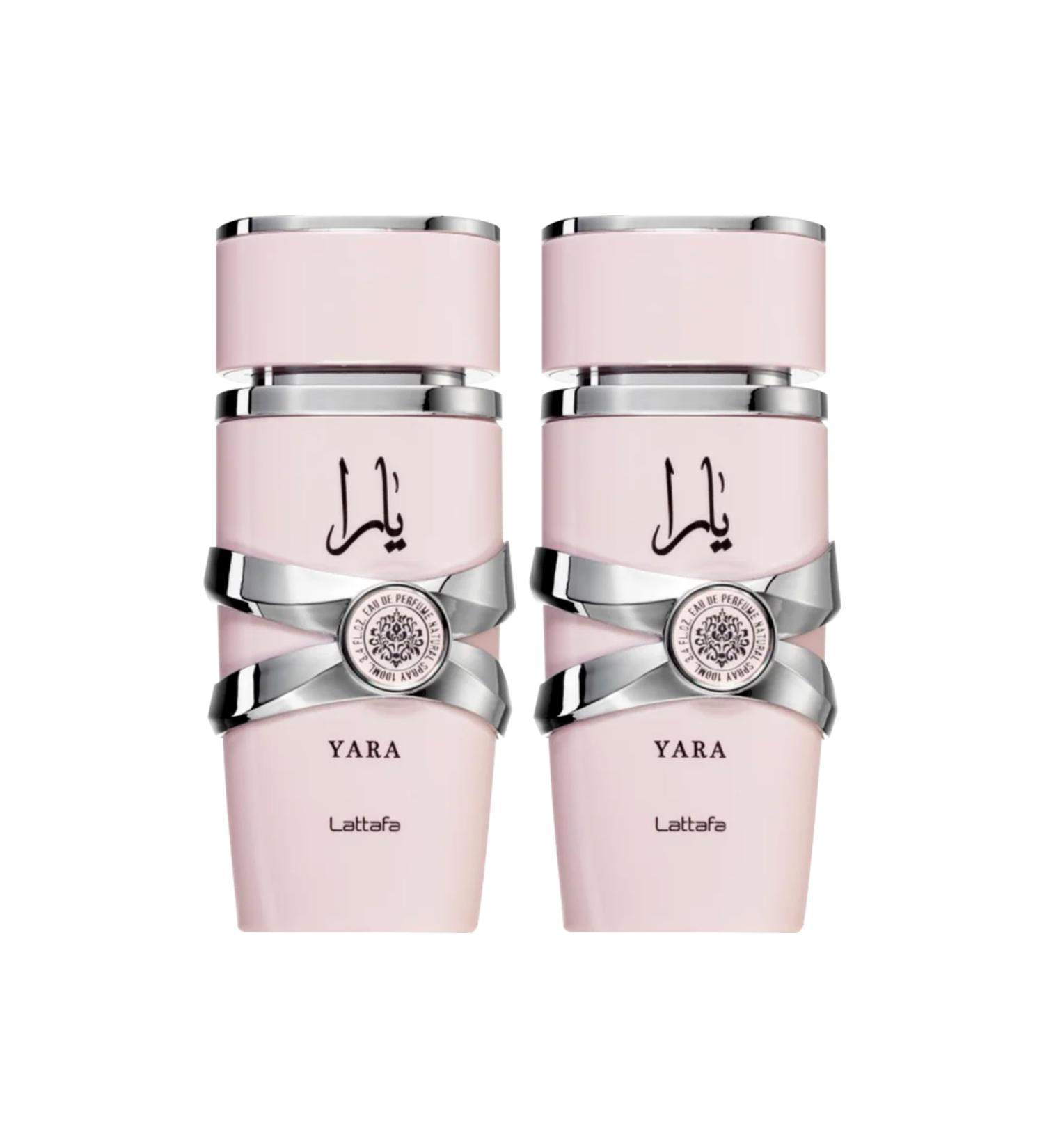 Lattafa Yara for Women Eau de Parfum Spray 3.4 Ounce (Pack of 2)