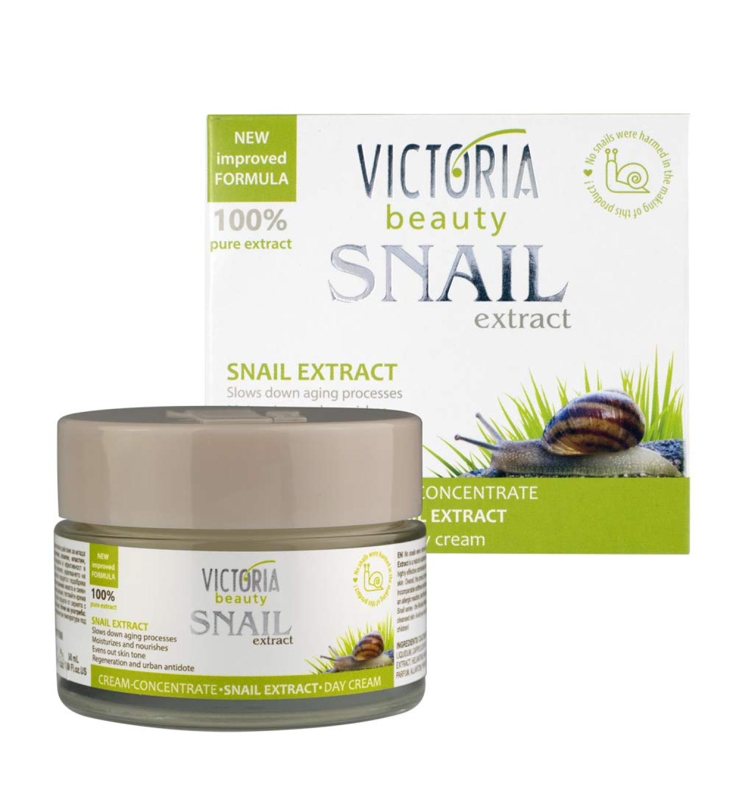 Victoria Beauty Snail Mucus Cream with Hyaluron - Anti-Wrinkle & Dark Circle Face Cream for Men & Women - 50ml - Buy Online on GoSupps.com