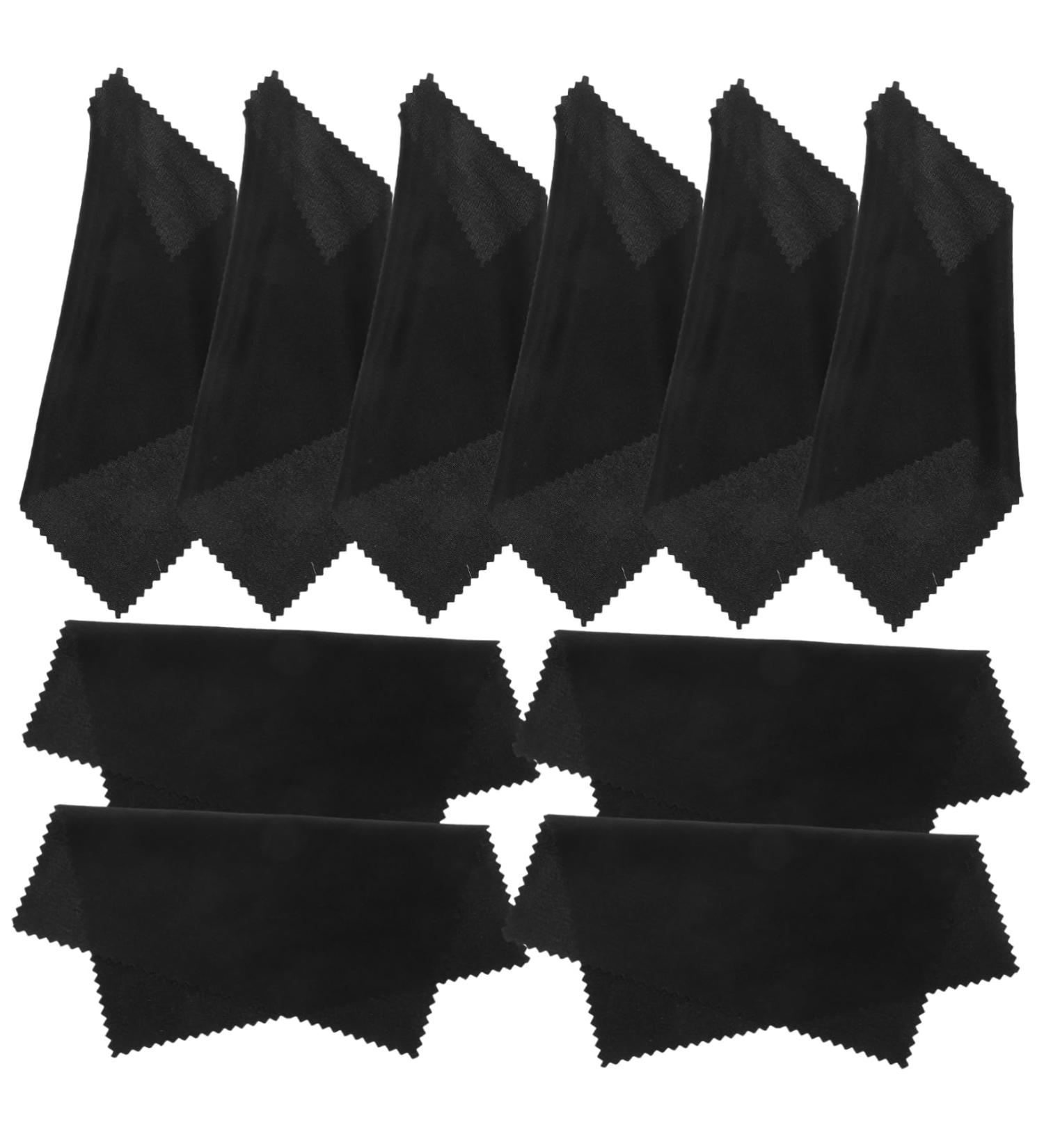 Beavorty 10pcs Glasses & Phone Screen Cleaning Cloth - Premium Cotton Lens Cloths for Crystal Clear Screens - Black - Buy Online on GoSupps.com