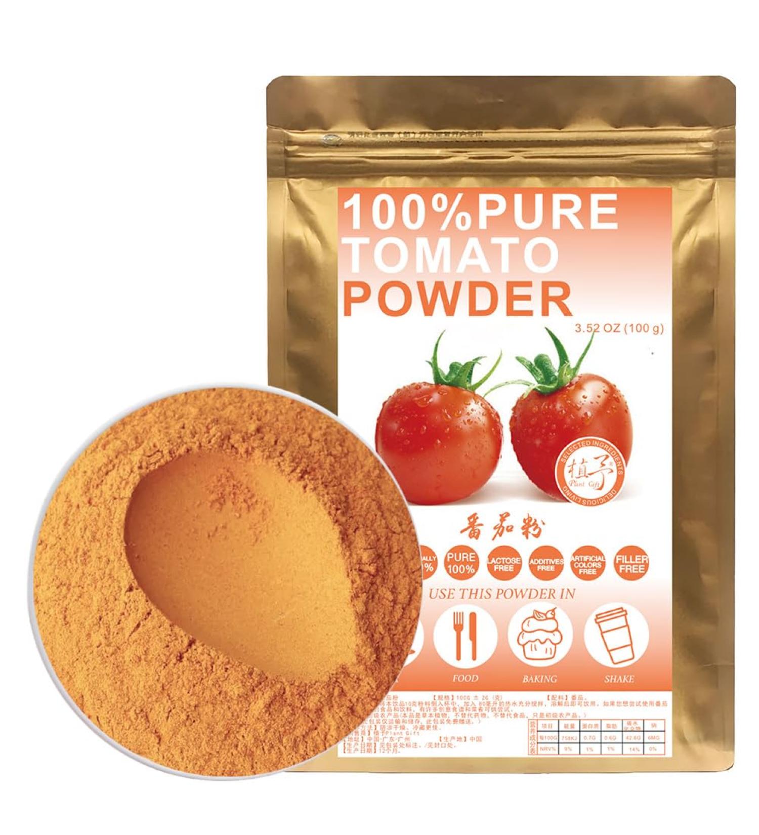 100% Pure All Natural Tomato powder 100g/3.52oz tomate Rose fruits boissons smoothies sauces soupes recettes de cuisson - aliments crus v g taliens sans gluten sans OGM - Buy Online on GoSupps.com