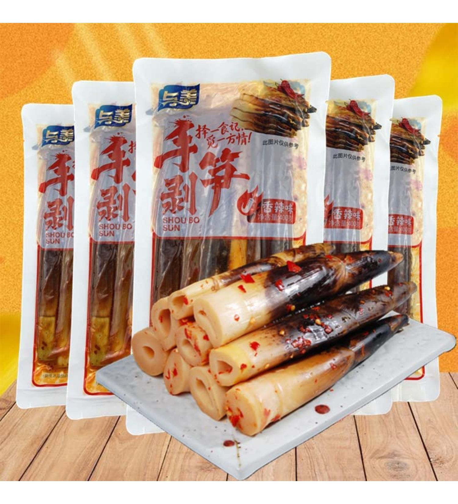 Fresh Hand Peeled Bamboo Shoots 200g/400g Instant Chinese Spicy Snack Pickled Vegetables Mountain Pepper Bamboo Shoots Pickled pepper Crispy Bamboo Shoots (Spicy flavor400g 1pack) Spicy flavor400g 1pack - Buy Online on GoSupps.com