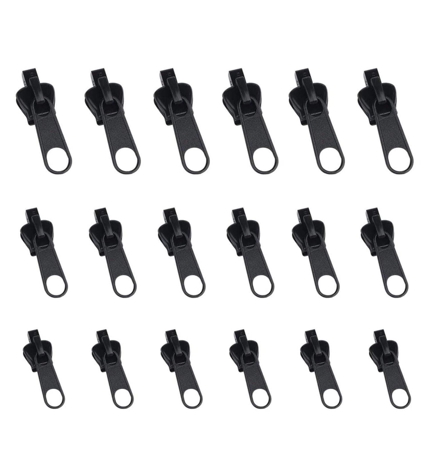 Mqlsaeri Zipper Slider Replacement - 18 Pack Removable Zipper Pulls for Jackets Backpacks & Suitcases - Black - Buy Online on GoSupps.com