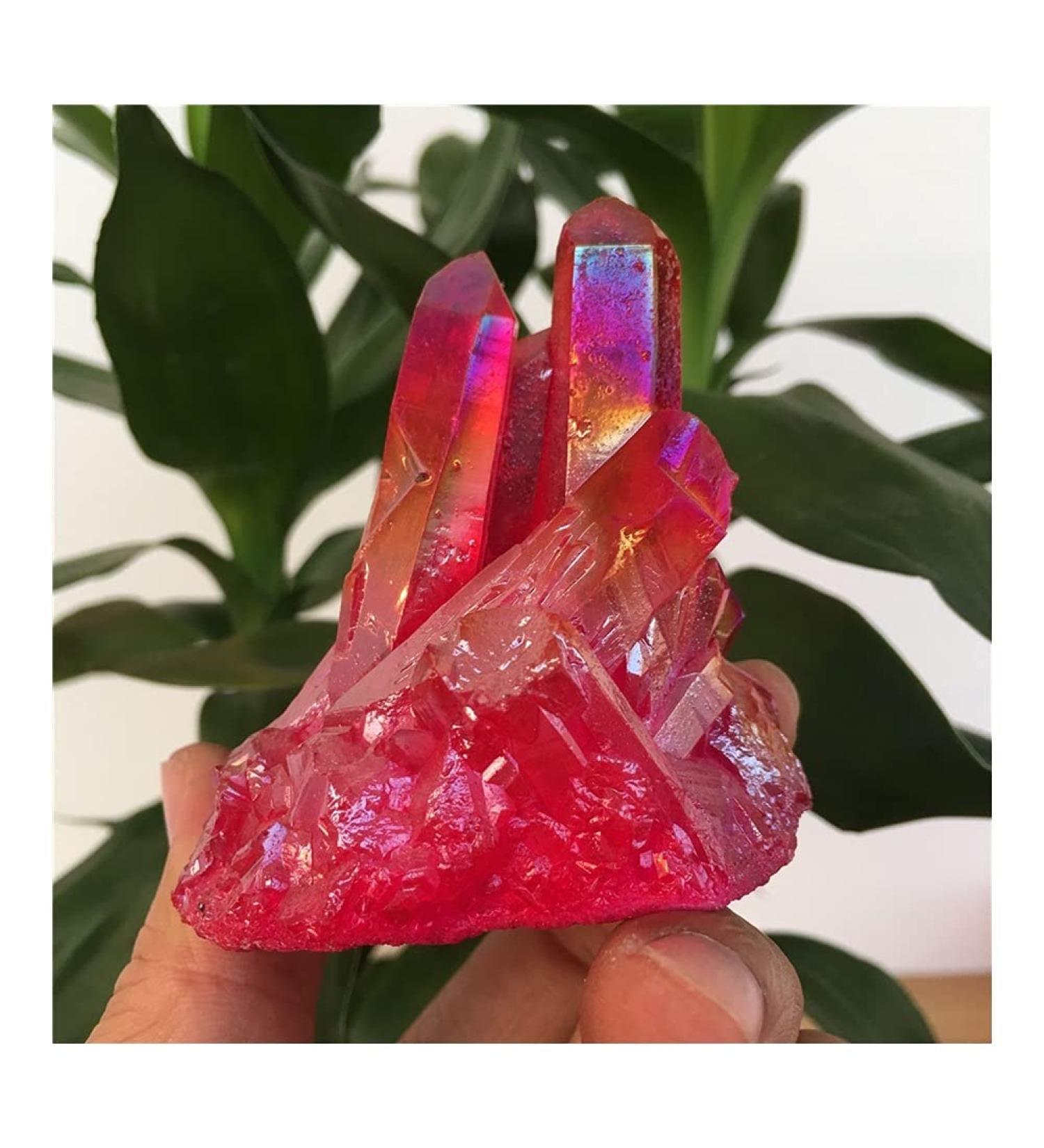 Room Decoration Beautiful Natural Red Quartz Cluster Crystal Stone Minerals Specimen - Buy Online on GoSupps.com