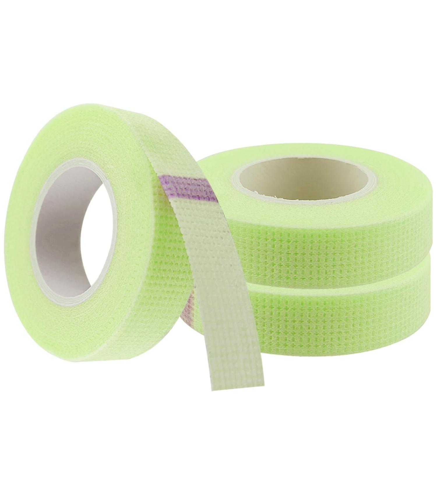 3 Rolls Lash Tape - Adhesive Eyelash Tapes Micropore Makeup Tape for Extensions - 9m Each Roll (Green) | International Shipping - Buy Online on GoSupps.com
