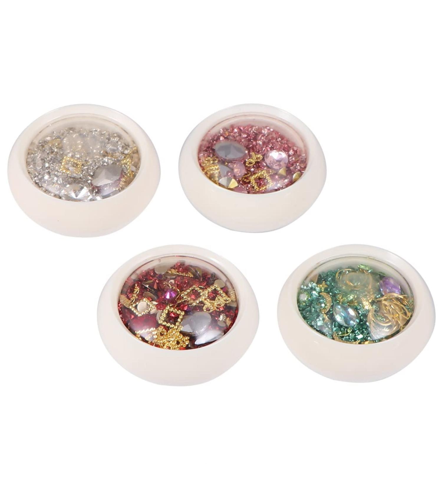 LALAFINA 4 Boxes Gems for Nails Nail Art Crystals Nail Diamonds Bead Nail Stickers Face Rhinestones Pink Gems Mini Beads Nail Rhinestones for Acrylic Nails Face Gem Alloy - Buy Online on GoSupps.com