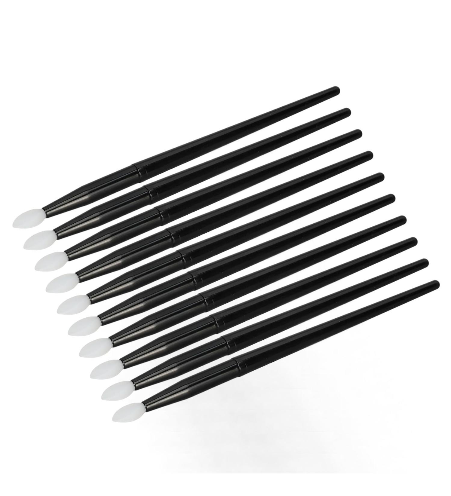 Silicone Lip Brush Set - 10 Reusable Makeup Brushes for Lipstick & Lip Gloss Applicator | Portable & Long Handle - Buy Online on GoSupps.com