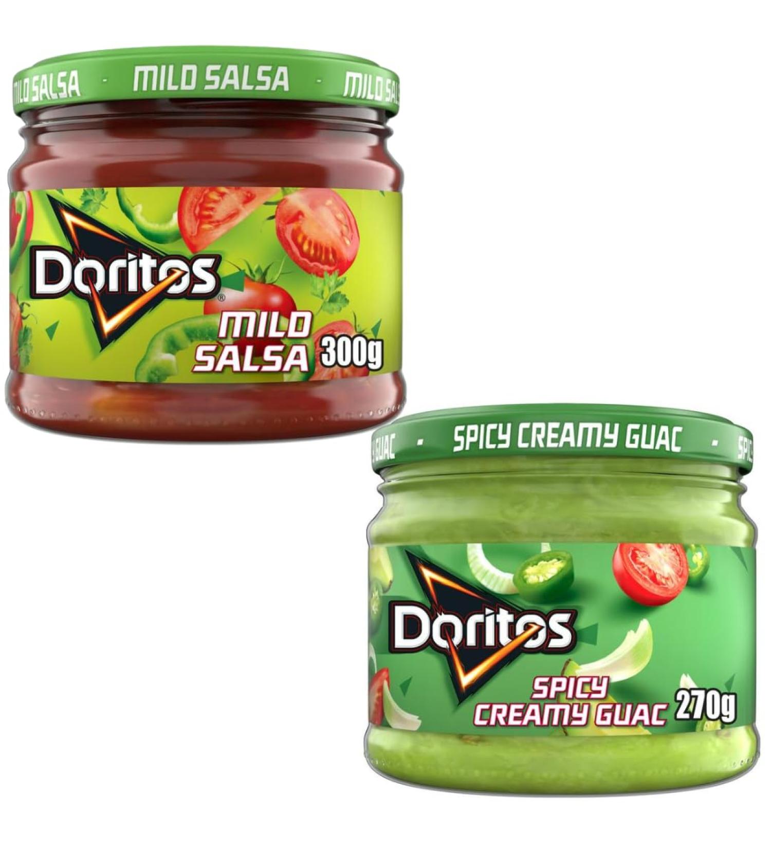 Dip Bundle with Doritos Mild Salsa Dip 300g and Doritos Spicy Guacamole Dip 270g (2 Pack) - Buy Online on GoSupps.com