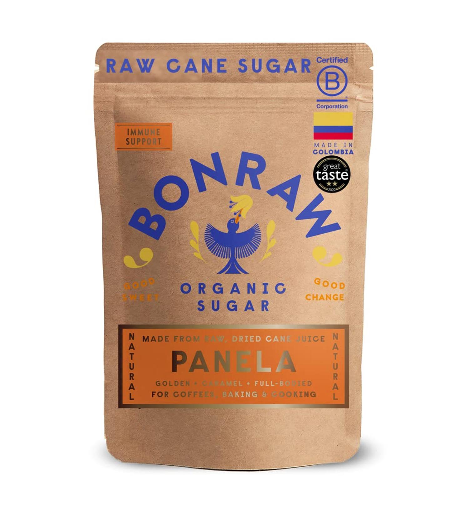 BONRAW 100% Organic Raw Unrefined Panela Sugar 1KG - Great Organic & Natural Replacement for White and Brown Sugar - Buy Online on GoSupps.com