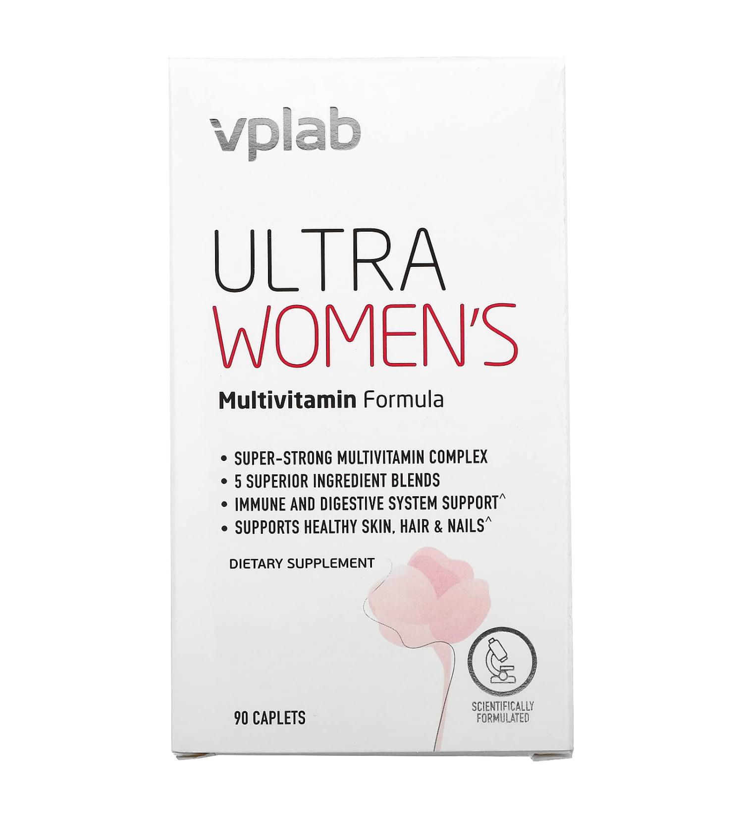 Vplab Ultra Women's Multivitamin 90 Caplets - Boost Health & Vitality - Buy Online on GoSupps.com