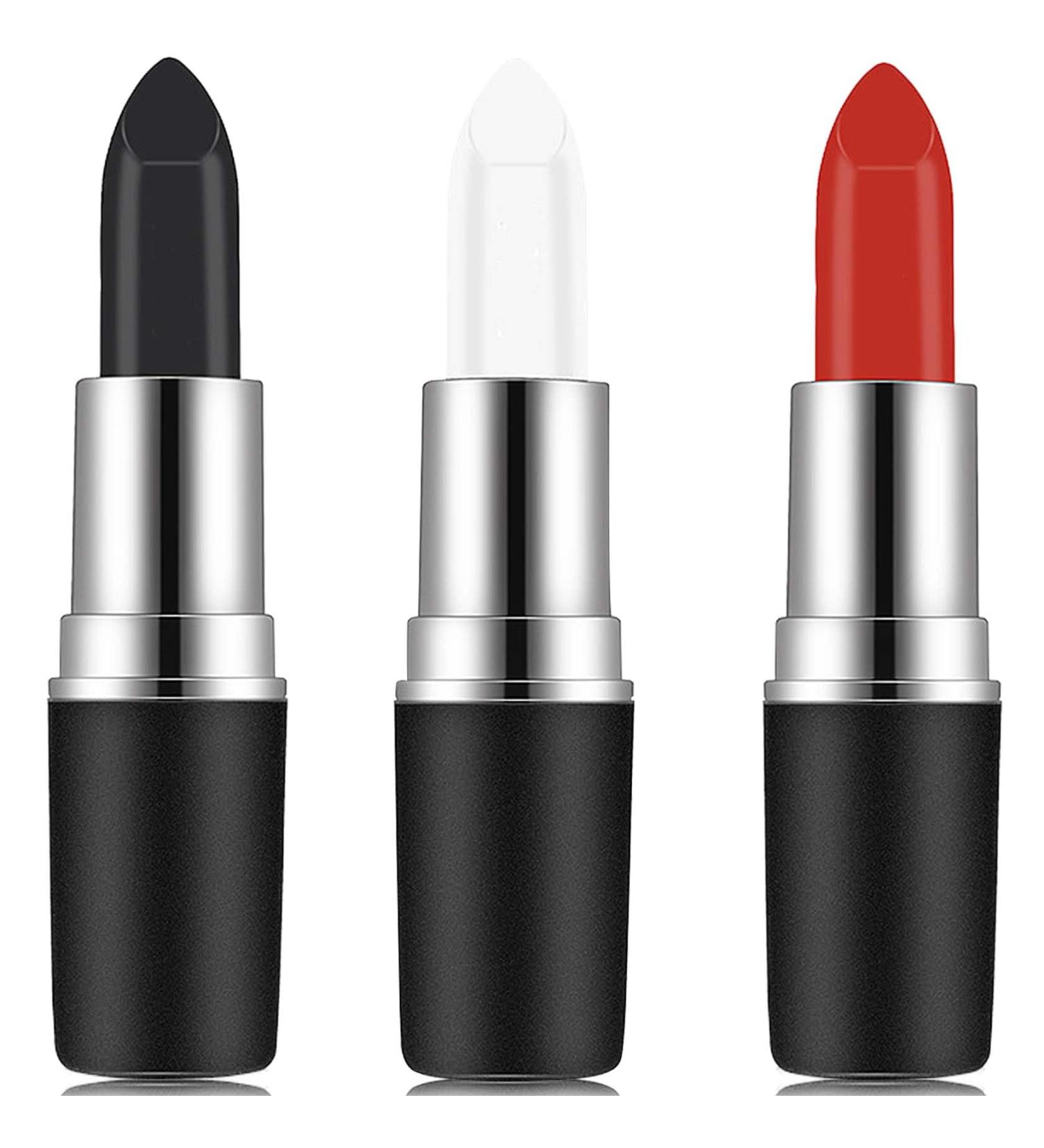 3 Colors Clown Makeup Eye Black Stick - Cream Blendable Face & Body Paint for Halloween & Sports | Red White Black - Professional Quality - Buy Online on GoSupps.com