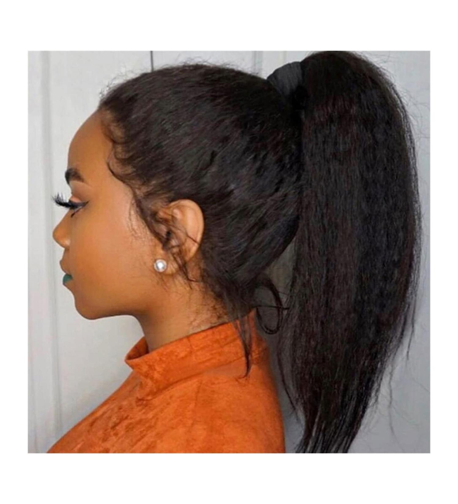 Hair Chignon Long Curly Shaggy Ponytail Hair Extensions Natural Black with Drawstring Hair Comb Ponytail Hair Bun for Black Women Messy Bun Hair Piece (Color : Black Size : 22 inch) - Buy Online on GoSupps.com