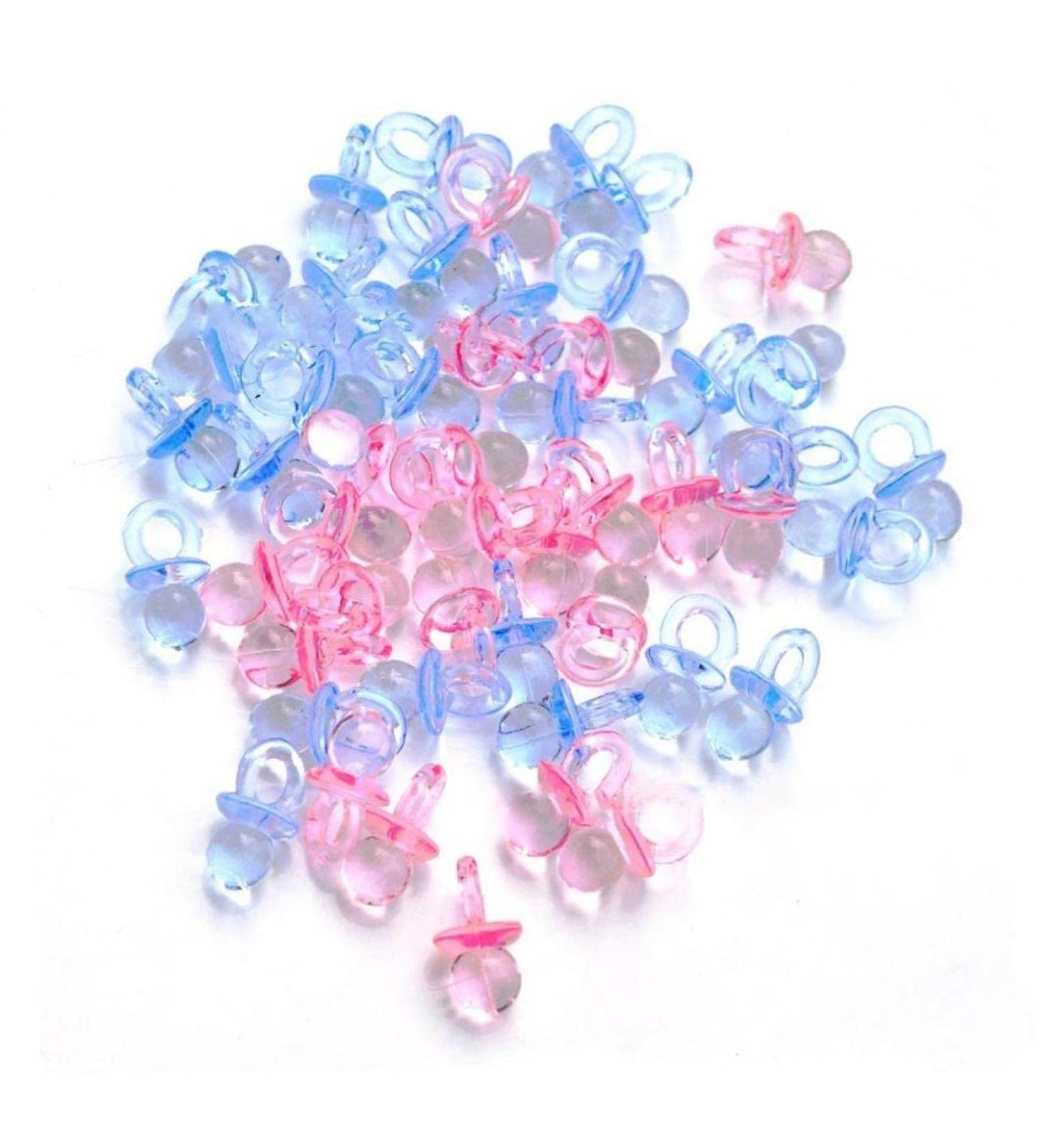 50pcs Acrylic Mini Pacifiers - Transparent Children's Day & Baptism Decor for Boys & Girls - Ideal for Anniversaries - Buy Online on GoSupps.com