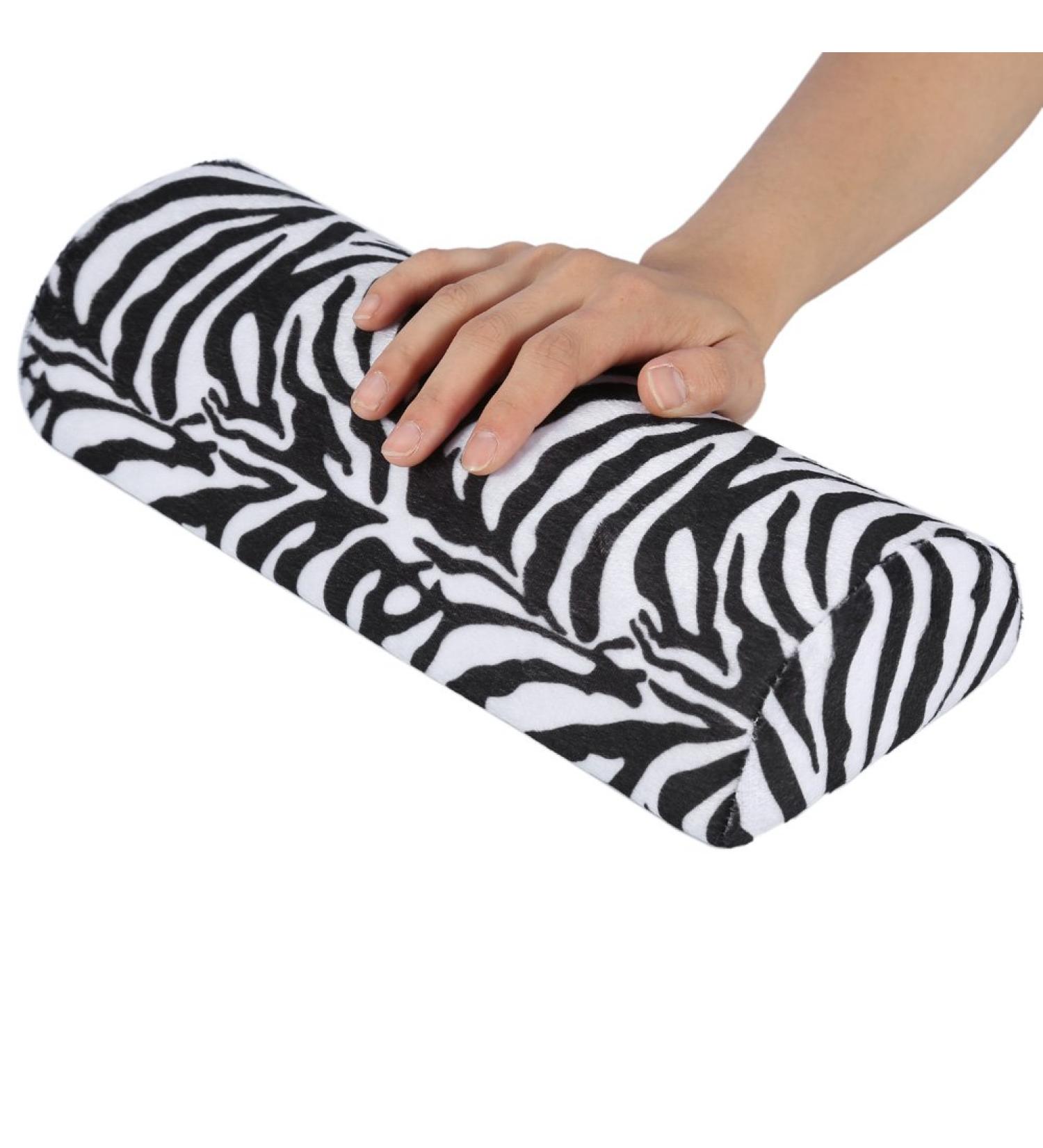 Detachable Washable Nail Pillow - Zebra Pattern | Salon Hand Rest Cushion for Manicure | Soft Sponge Nail Art Tool - Buy Online on GoSupps.com