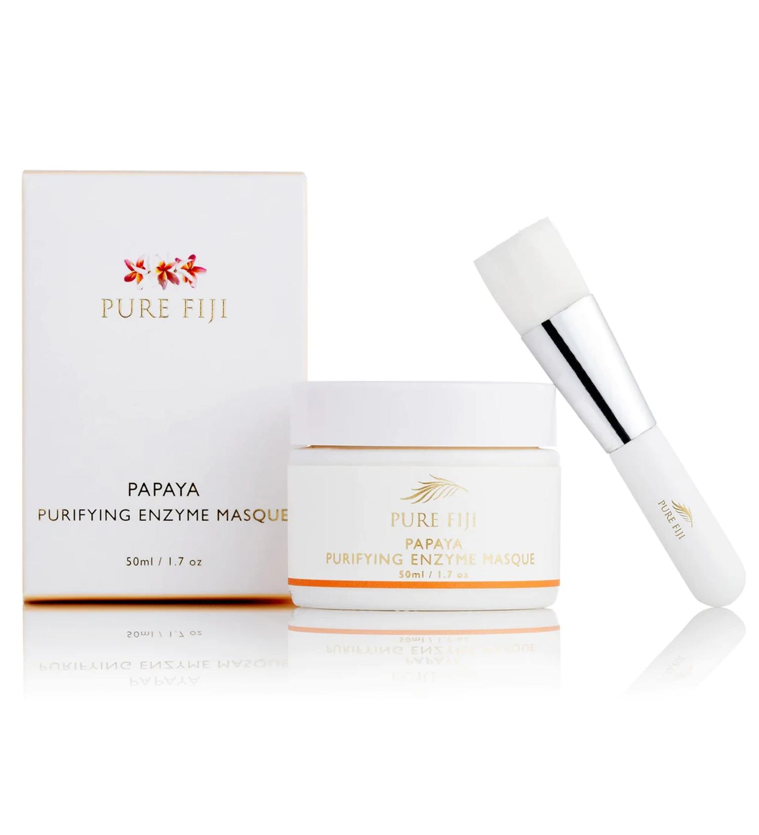 PURE FIJI Papaya Enzyme Face Mask - Hydrating & Exfoliating Organic Skin Care Vegan & Cruelty-Free 1.7oz - International Shipping Available - Buy Online on GoSupps.com